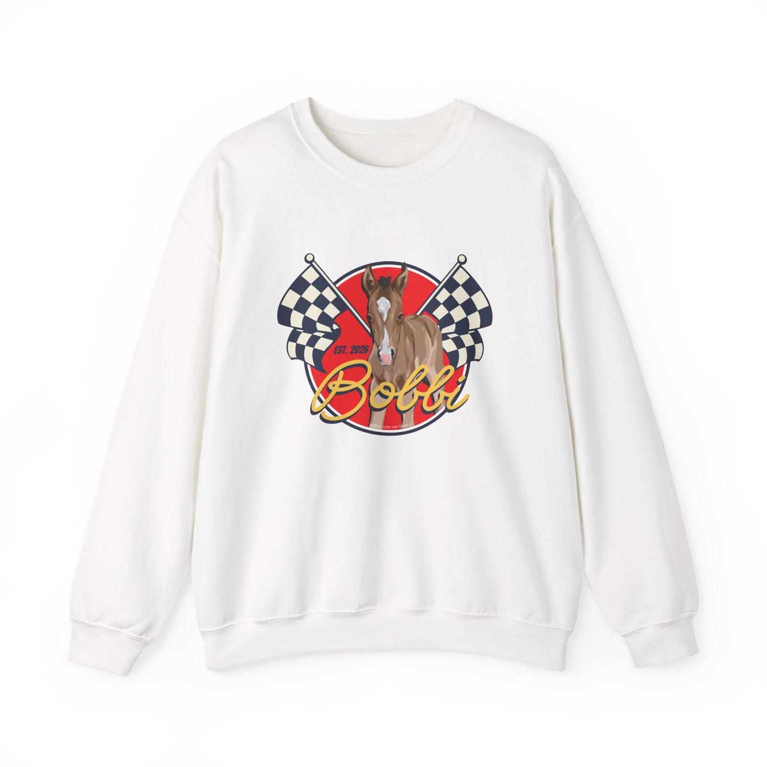 Racer Bobbi Sweatshirt by Katie Van Slyke® White