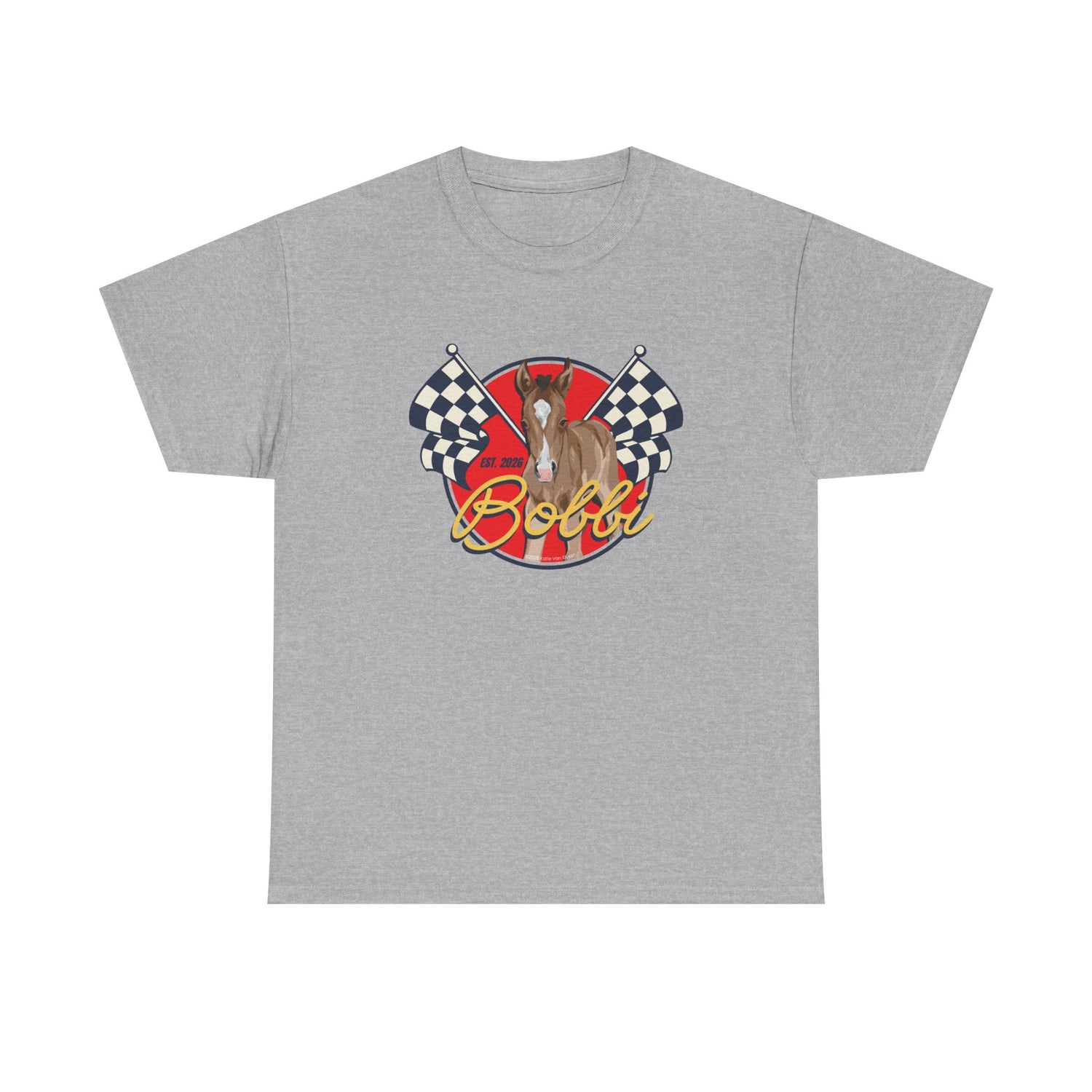 Racer Bobbi T-Shirt by Katie Van Slyke® sport grey