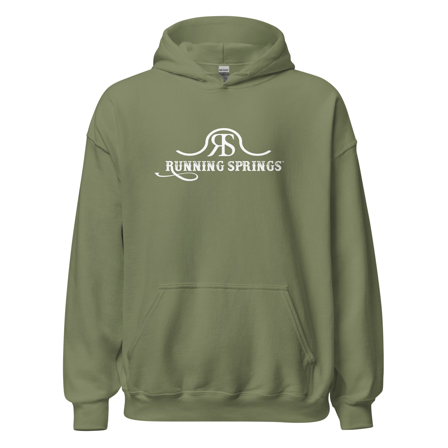 Running Springs Hoodie by Katie Van Slyke - Military Green