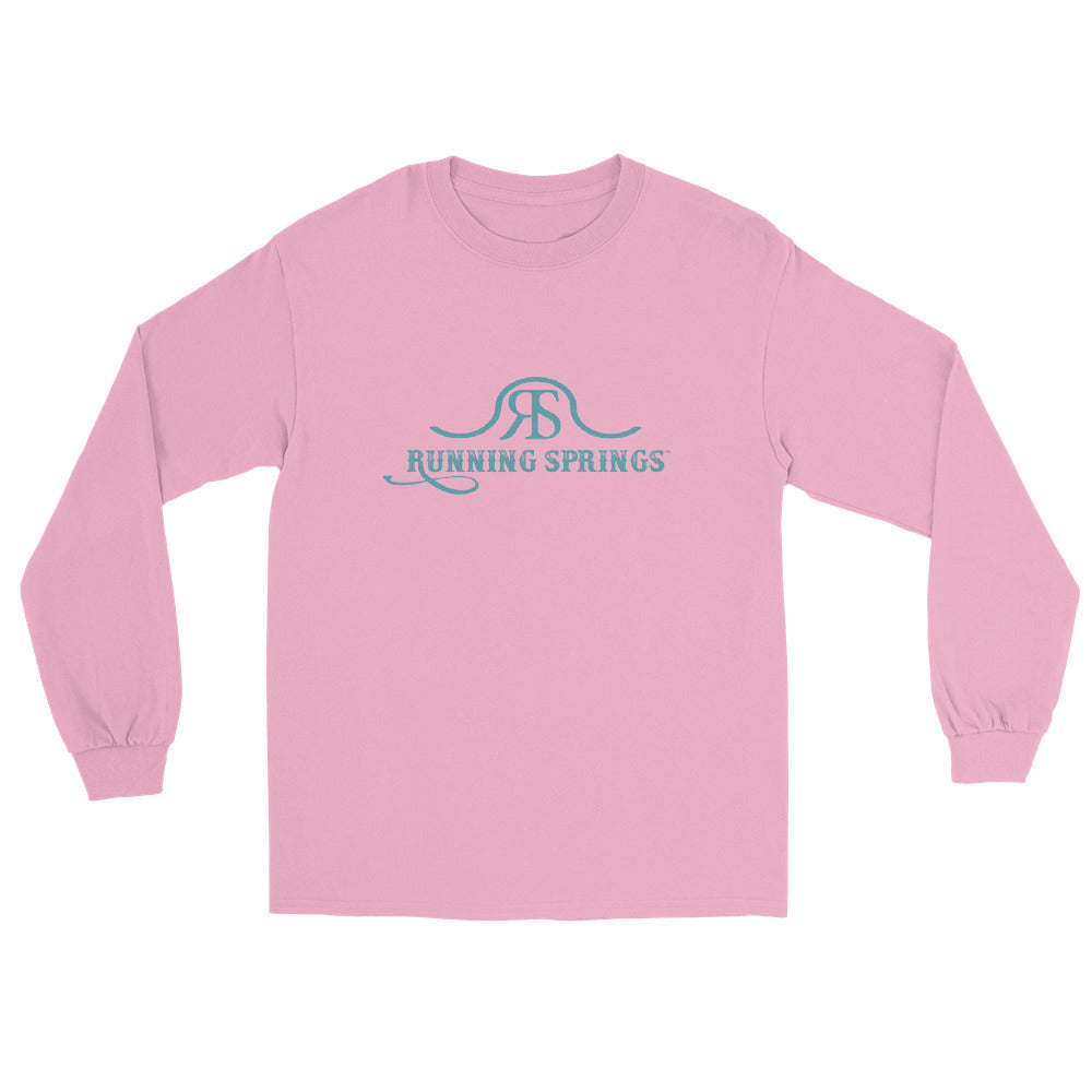 Running Springs Long Sleeve T-Shirt by Katie Van Slyke - Light Pink