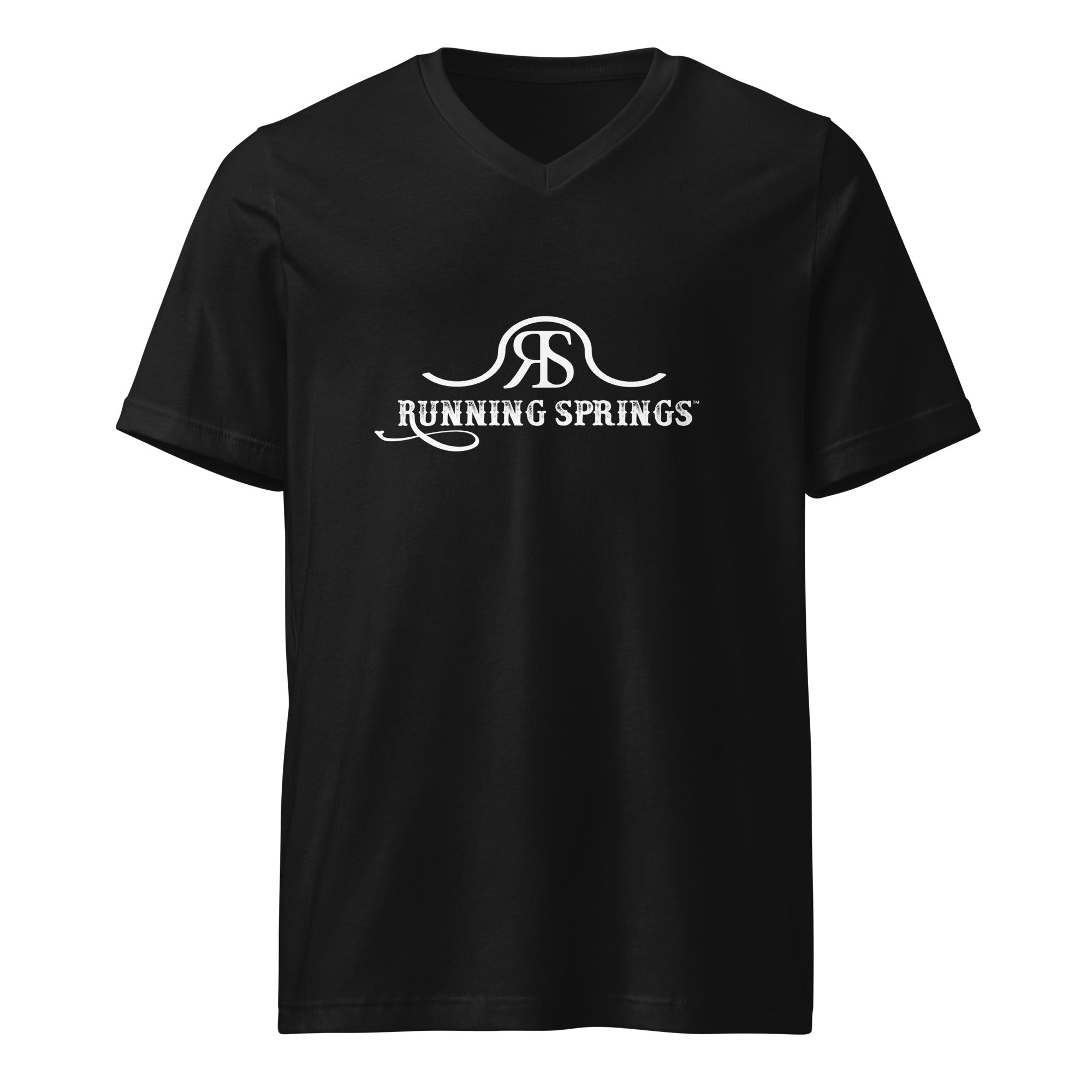 Running Springs V-Neck T-Shirt by Katie Van Slyke®