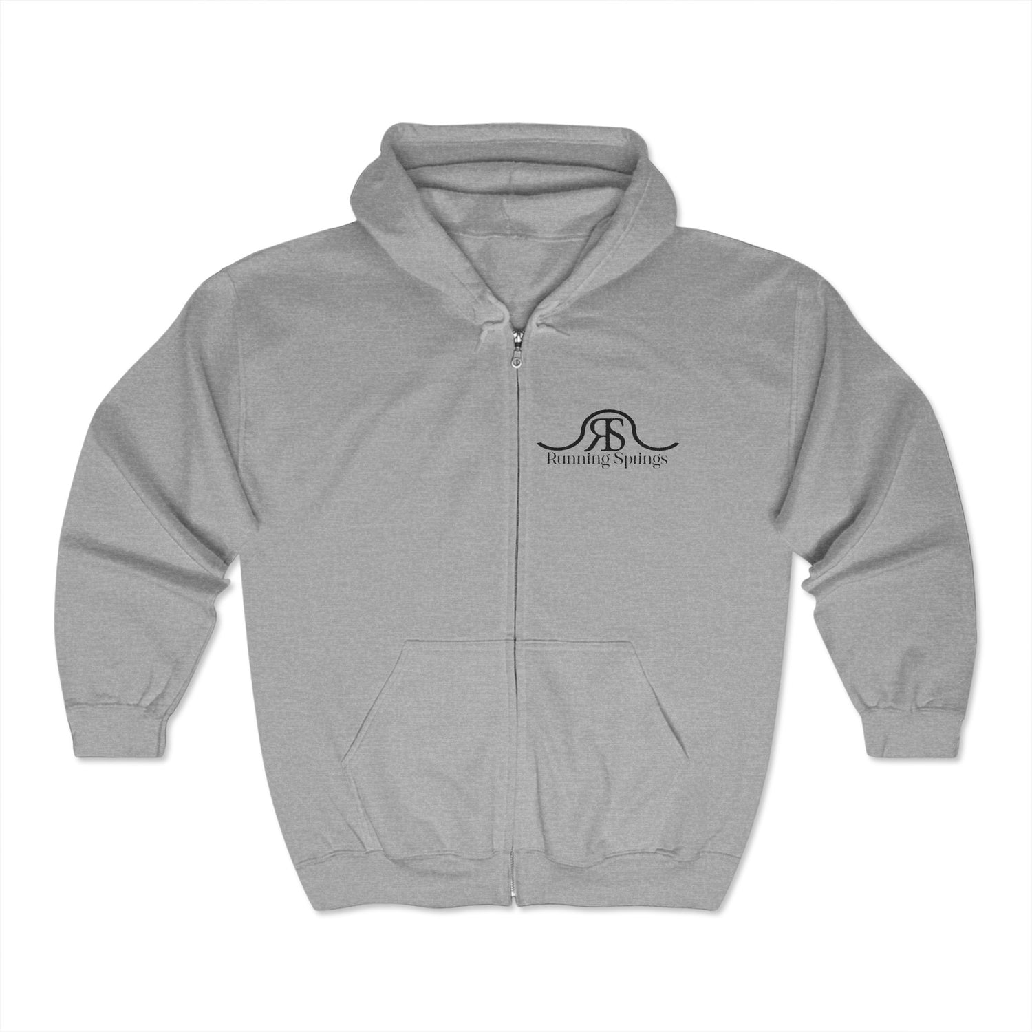 Running Springs Zipper Hoodie by Katie Van Slyke