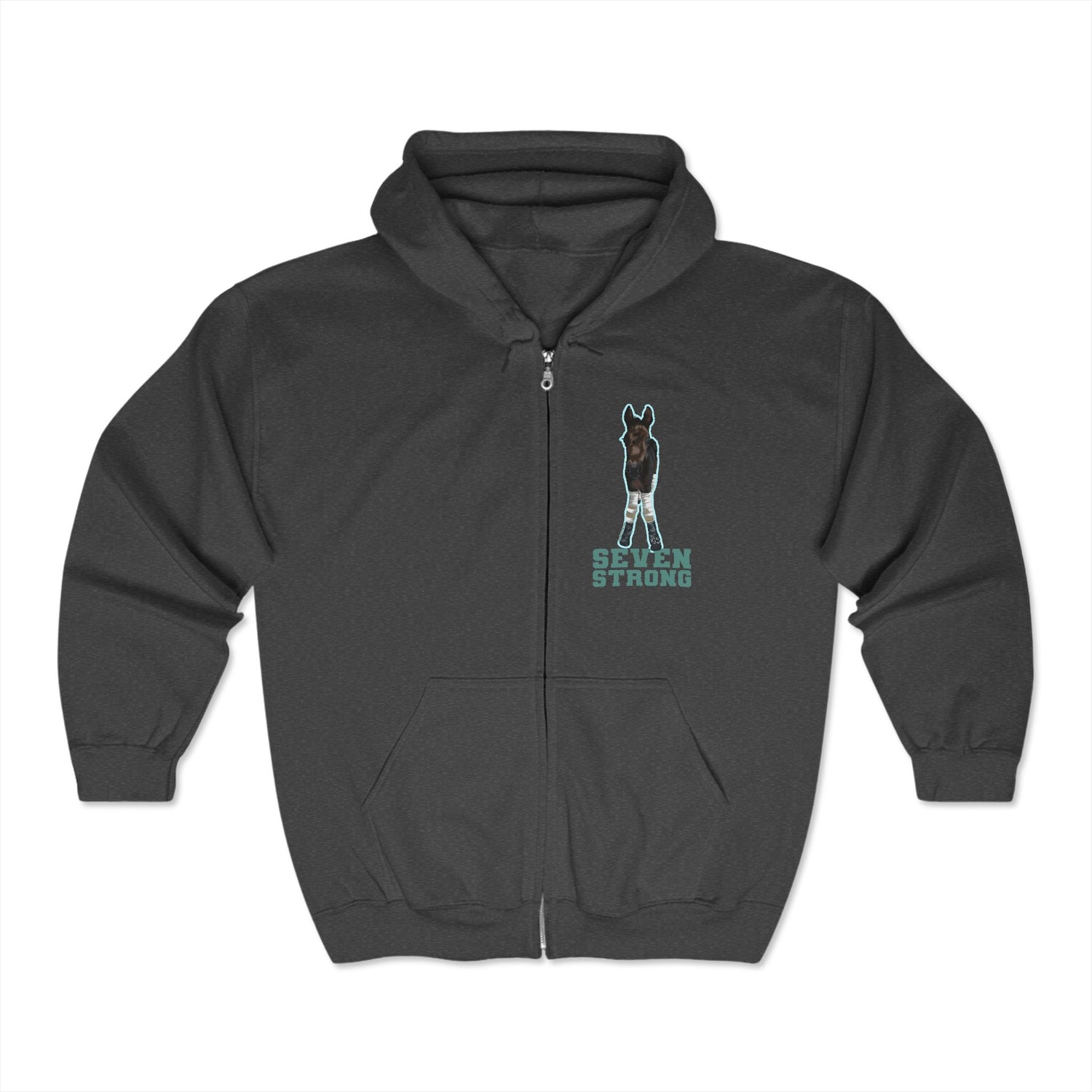 Seven Strong Zipper Hoodie by Katie Van Slyke