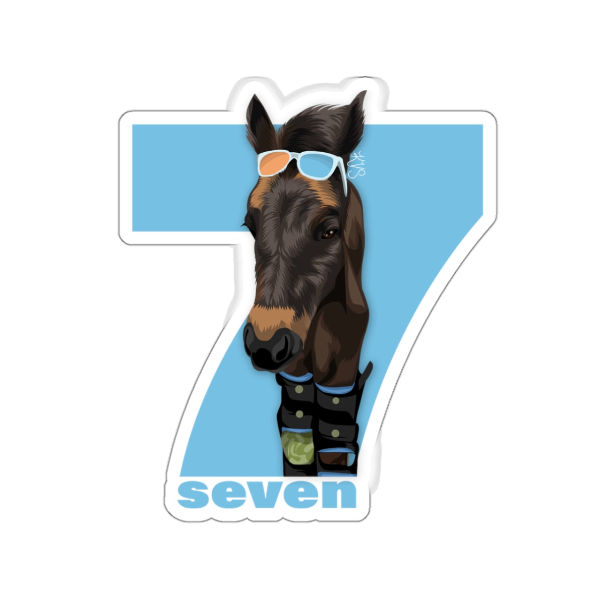 Shady Seven Sticker by Katie Van Slyke