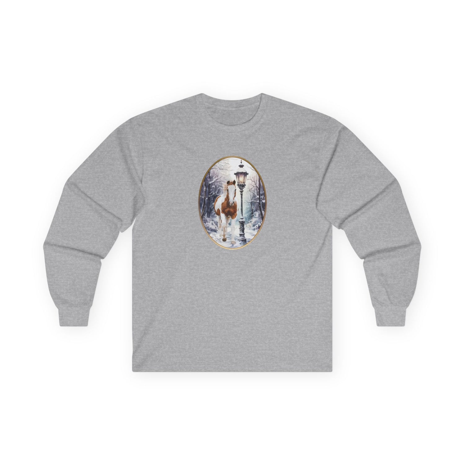 Snow Bo Long Sleeve T-Shirt by Katie Van Slyke® Sport Grey
