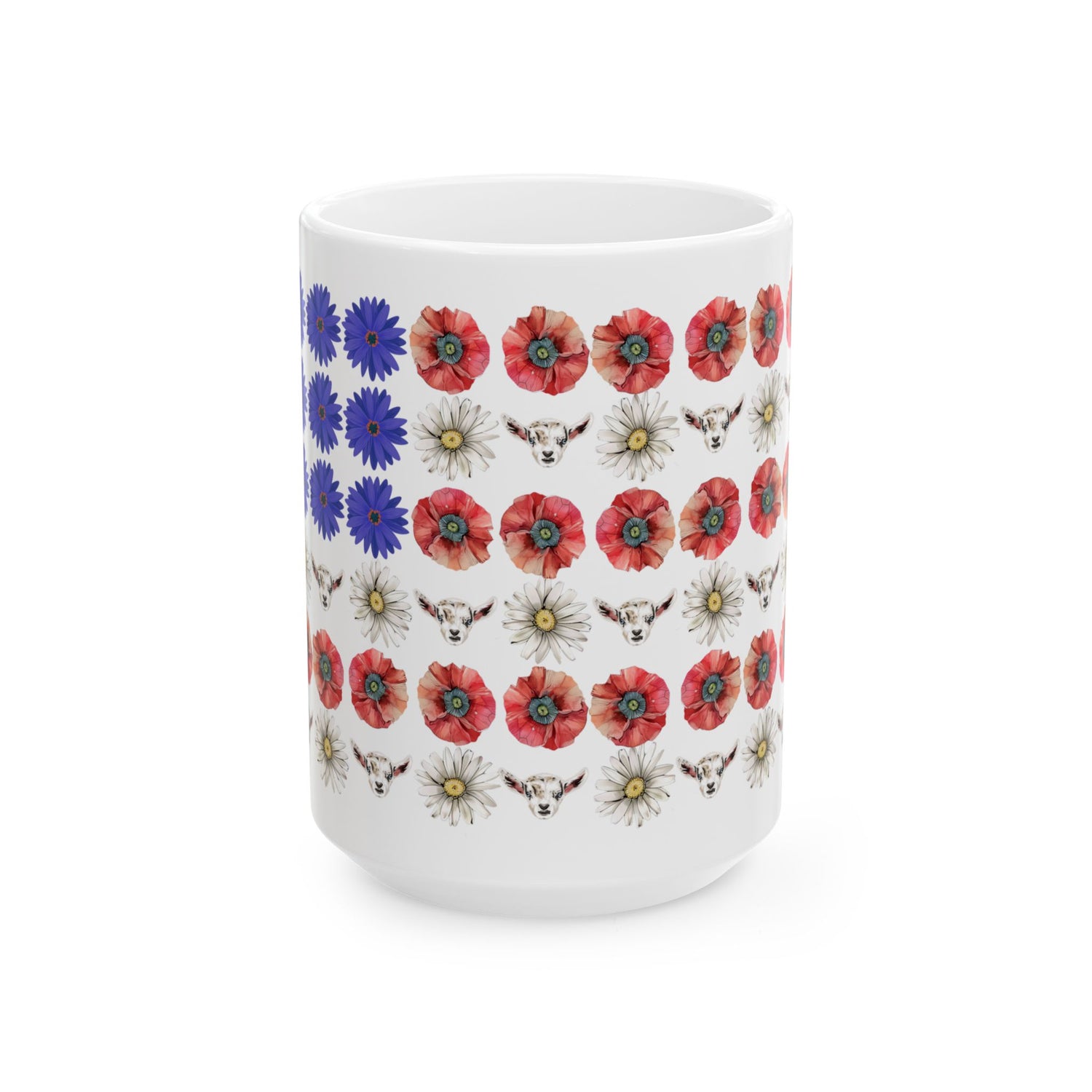 Stars, Stripes, and Goats Mugs by Katie Van Slyke™ 15oz