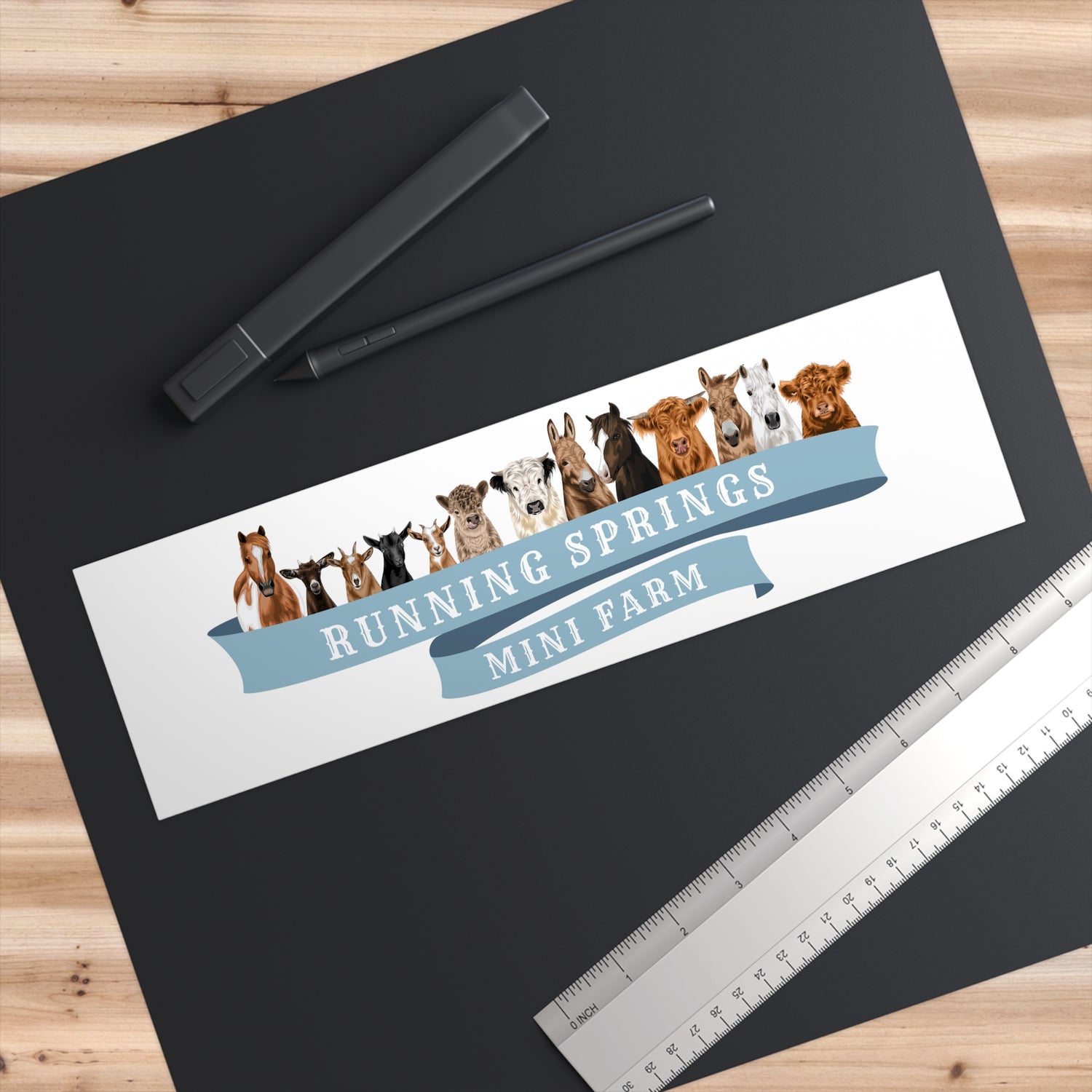 The Mini Farm Bumper Sticker by Katie Van Slyke