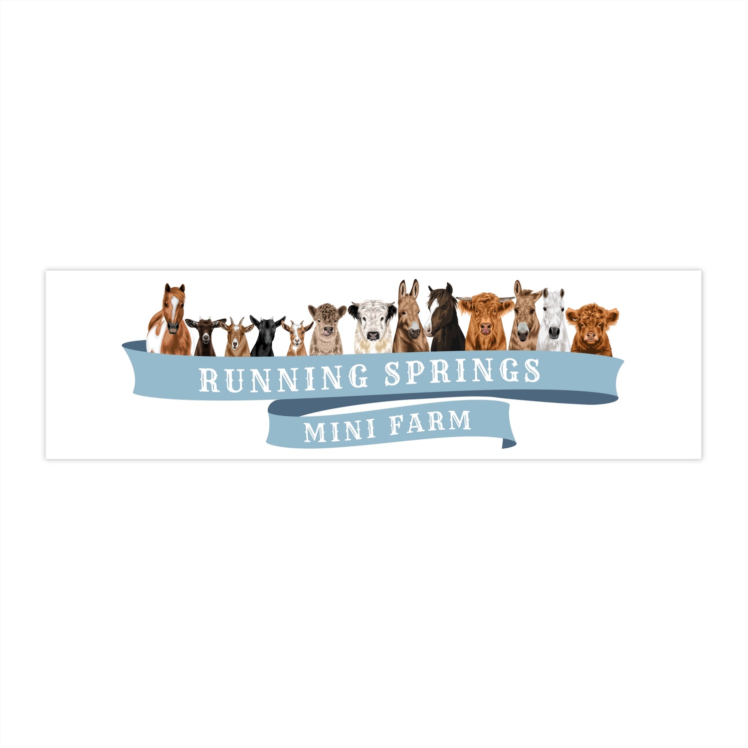 The Mini Farm Bumper Sticker by Katie Van Slyke