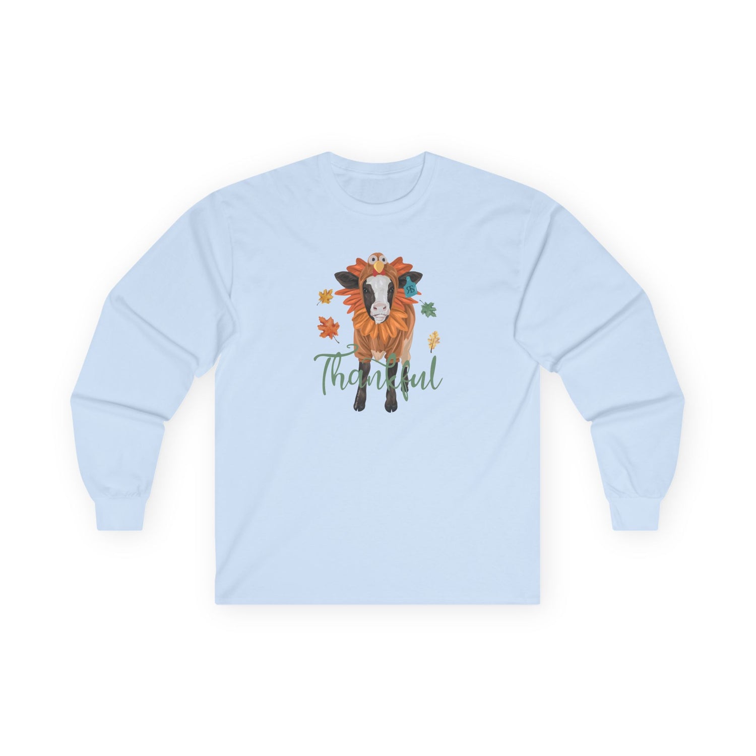 Turkey Time Long Sleeve T-Shirt by Katie Van Slyke™ Light Blue