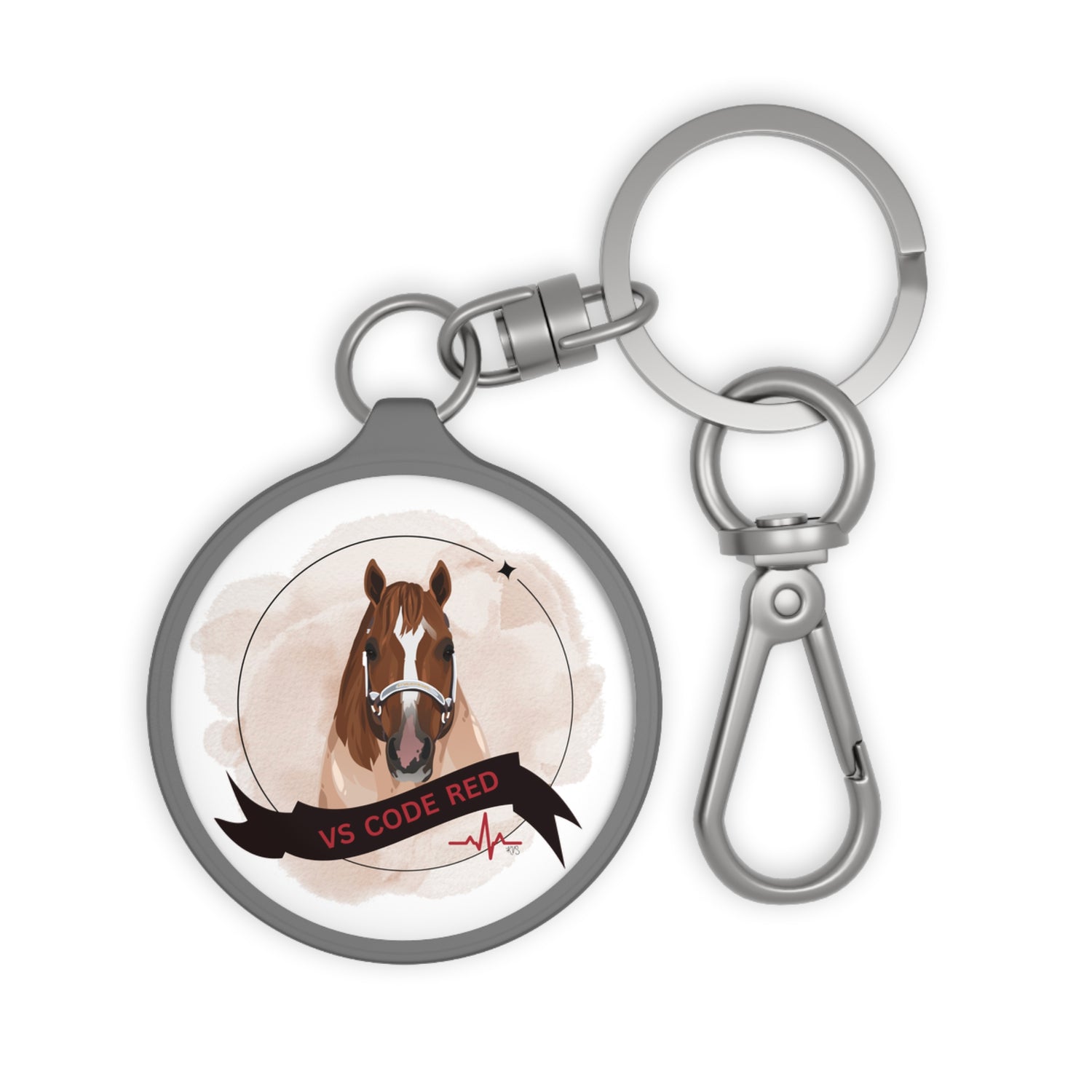VS Code Red Keychain by Katie Van Slyke