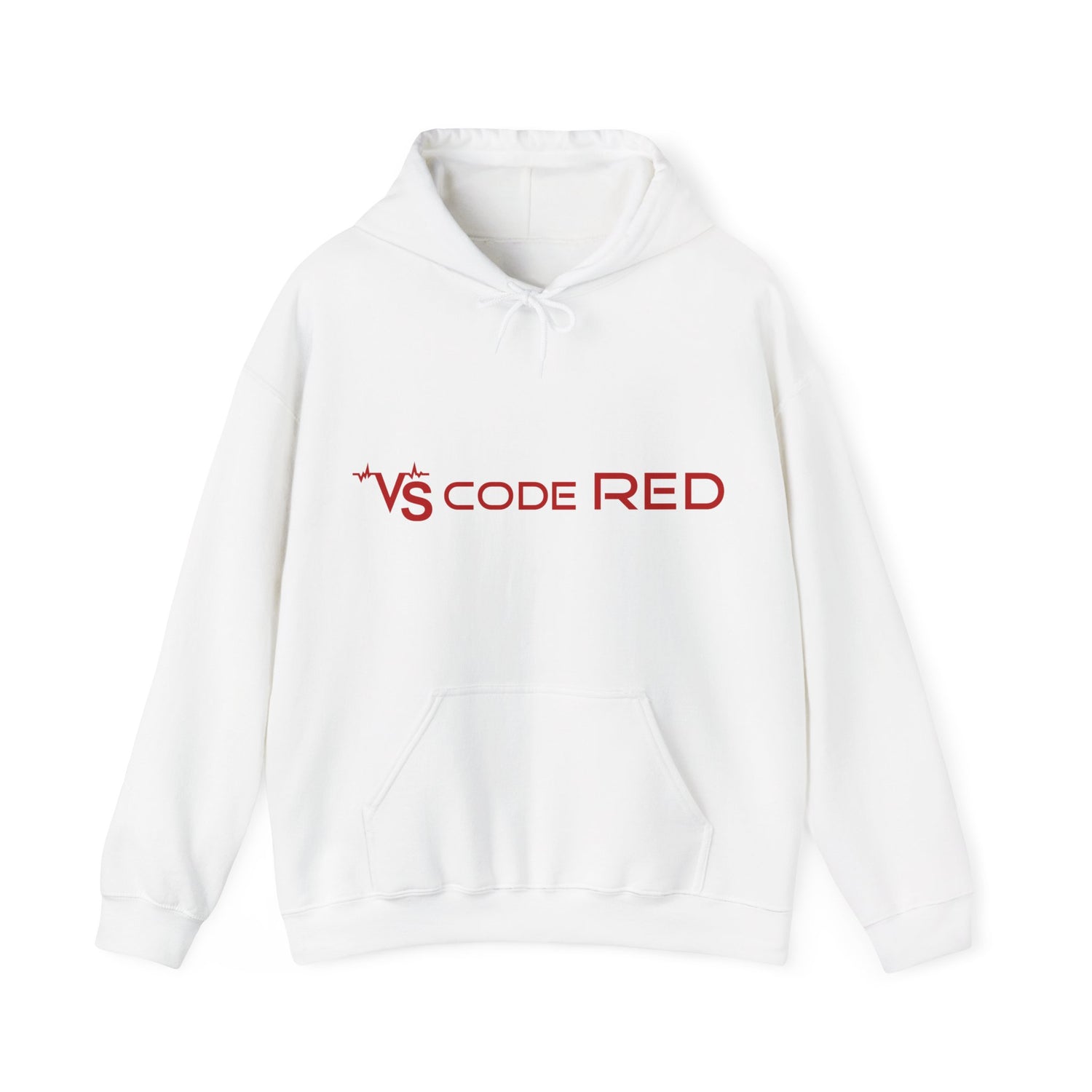 VS Code Red Logo Hoodie by Katie Van Slyke