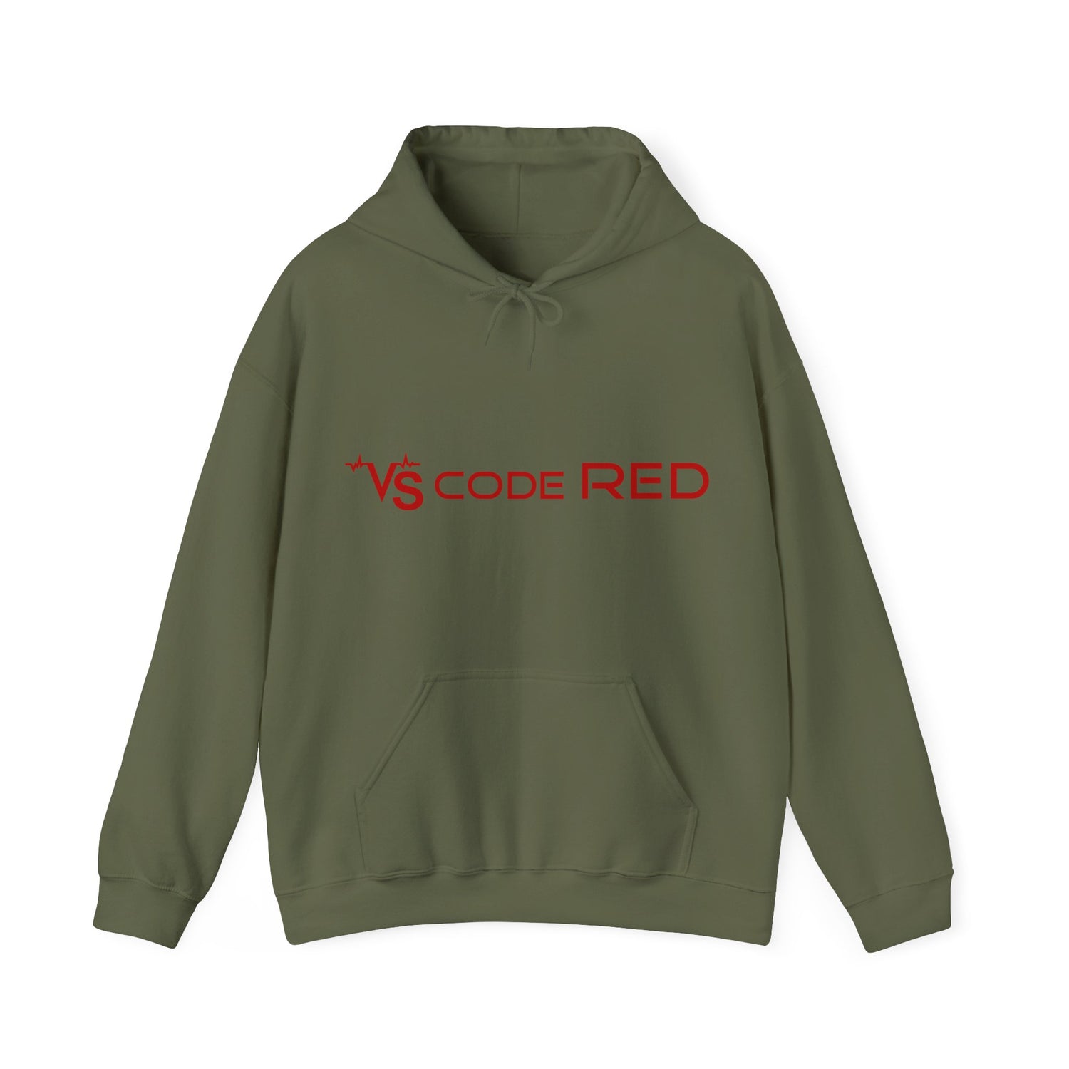 VS Code Red Logo Hoodie by Katie Van Slyke