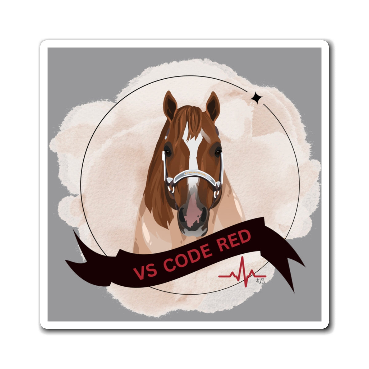 VS Code Red Magnet by Katie Van Slyke
