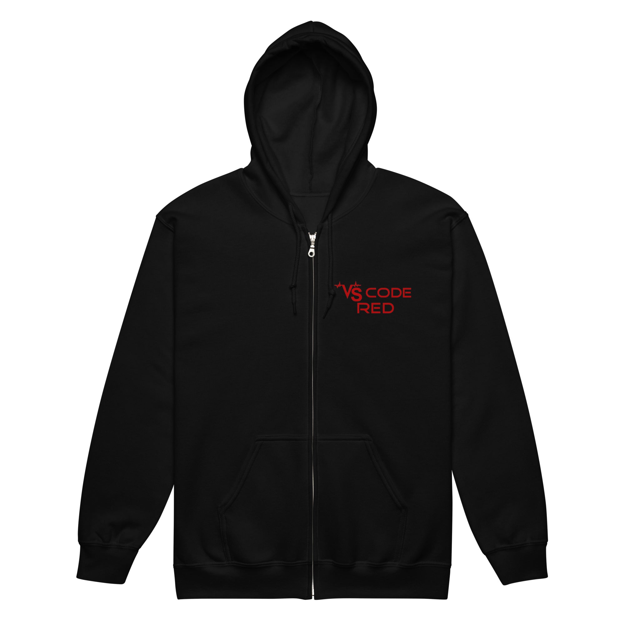 VS Code Red Zip-Up Hoodie by Katie Van Slyke®