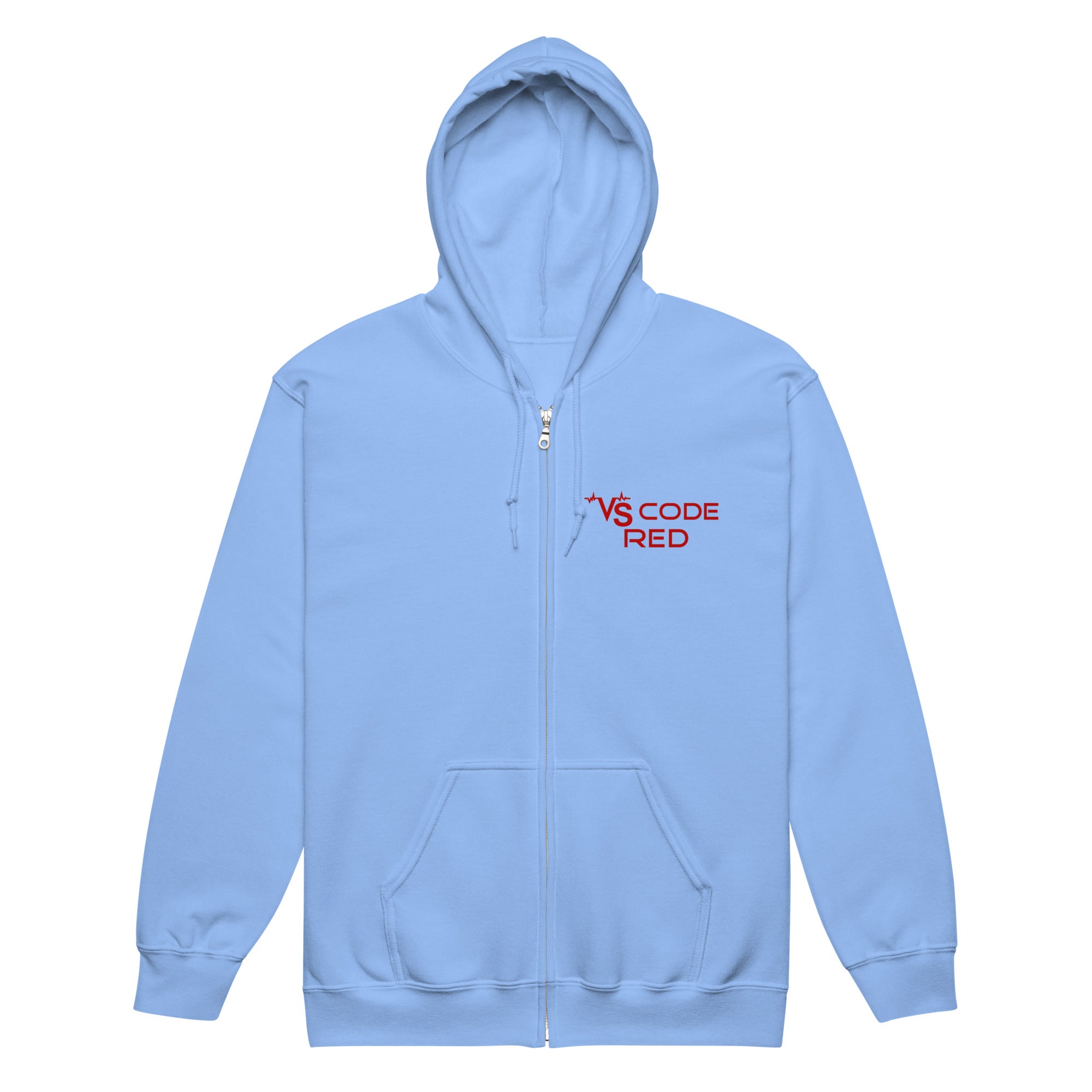 VS Code Red Zip-Up Hoodie by Katie Van Slyke®