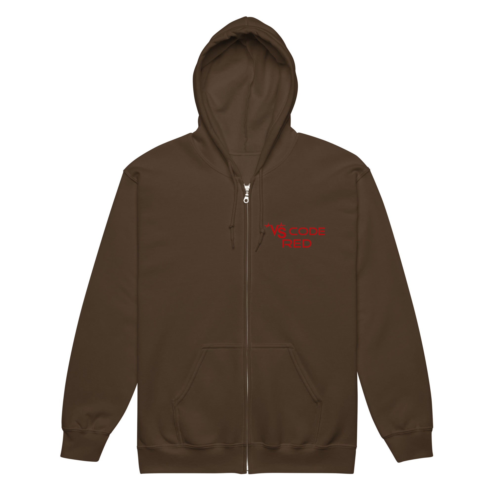 VS Code Red Zip-Up Hoodie by Katie Van Slyke®