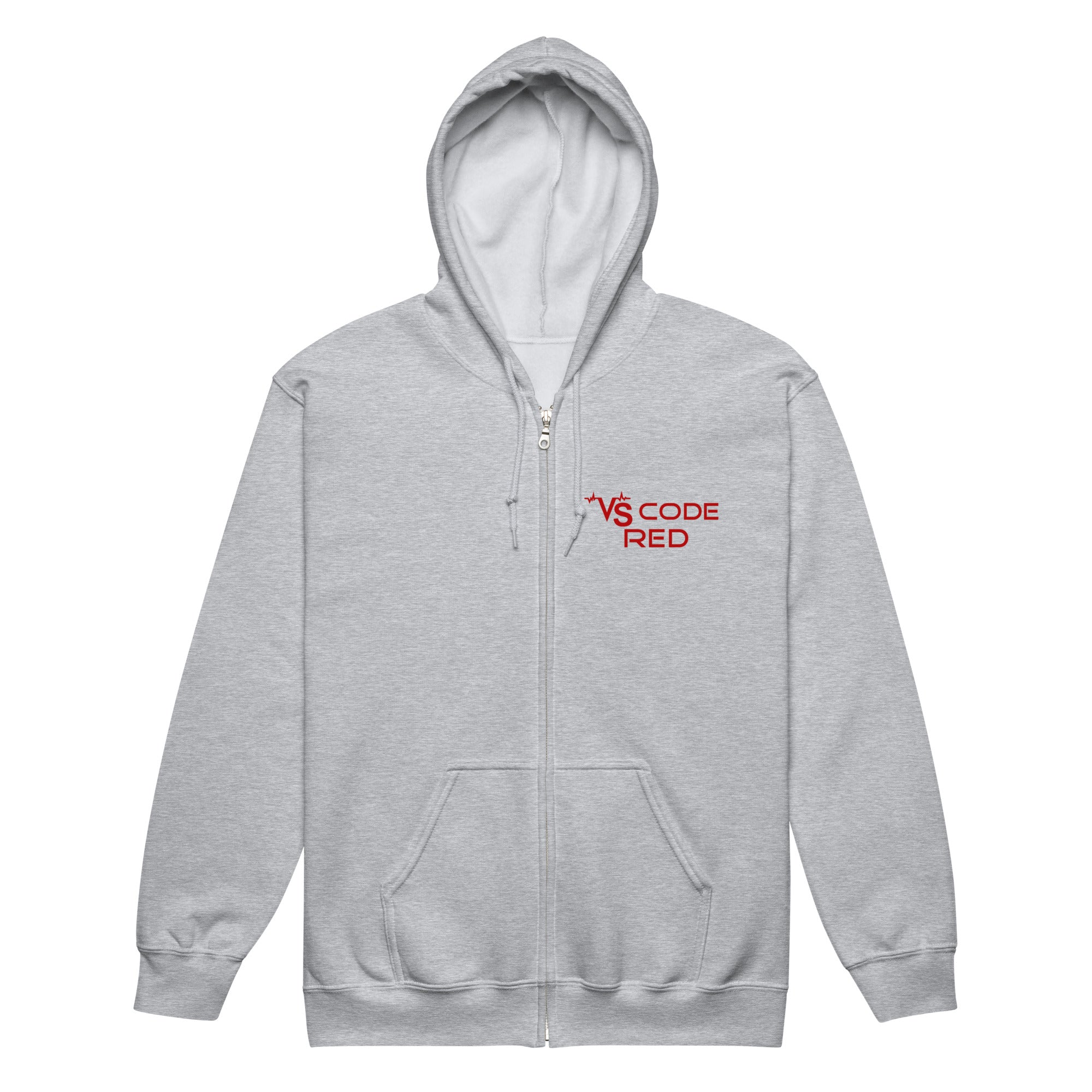 VS Code Red Zip-Up Hoodie by Katie Van Slyke®