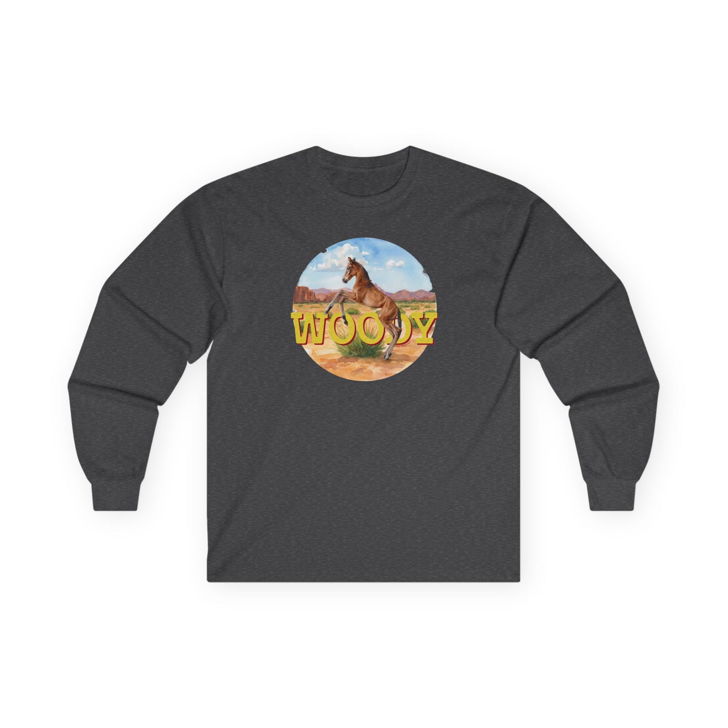 Woody Long Sleeve T-Shirt by Katie Van Slyke® Dark Heather