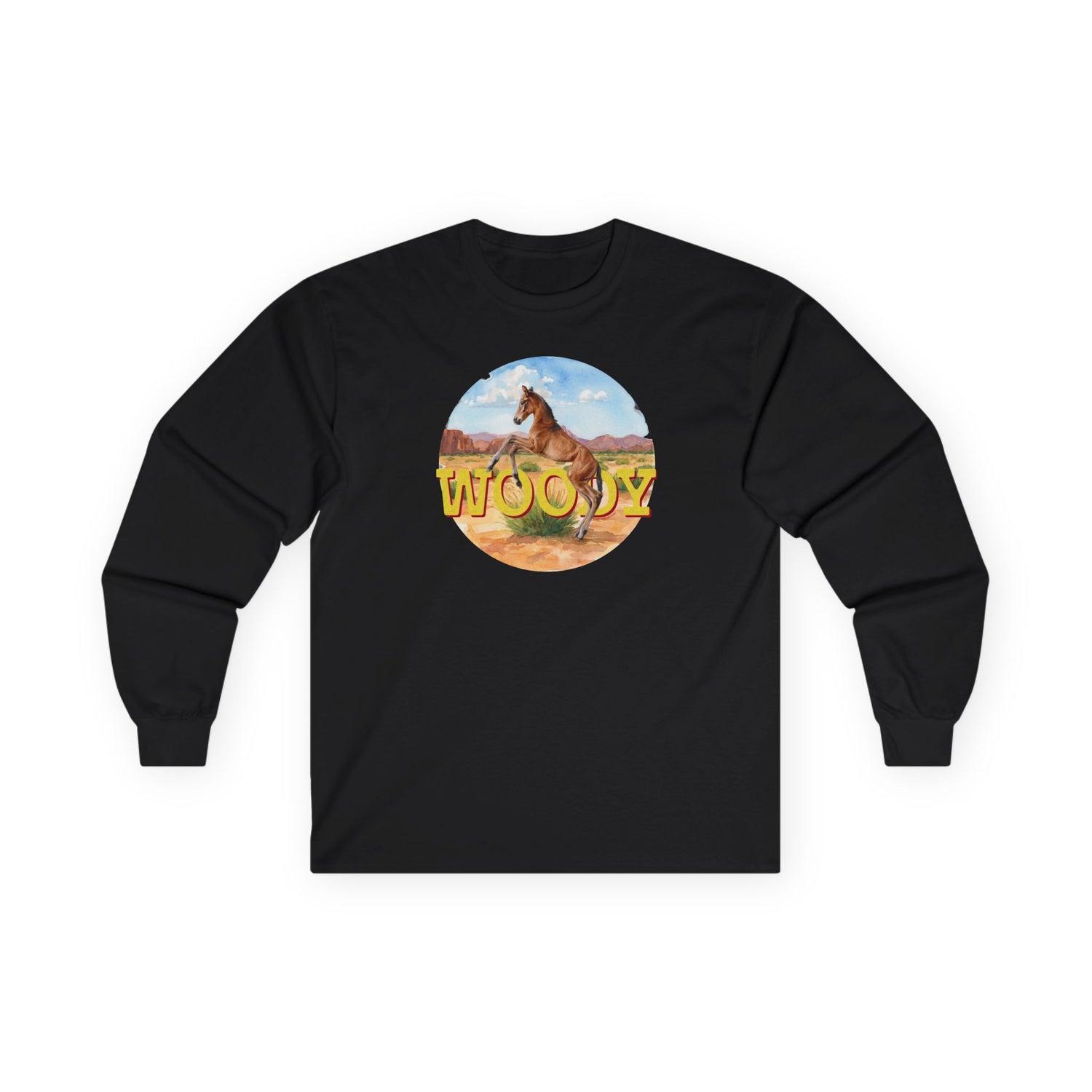 Woody Long Sleeve T-Shirt by Katie Van Slyke® Black