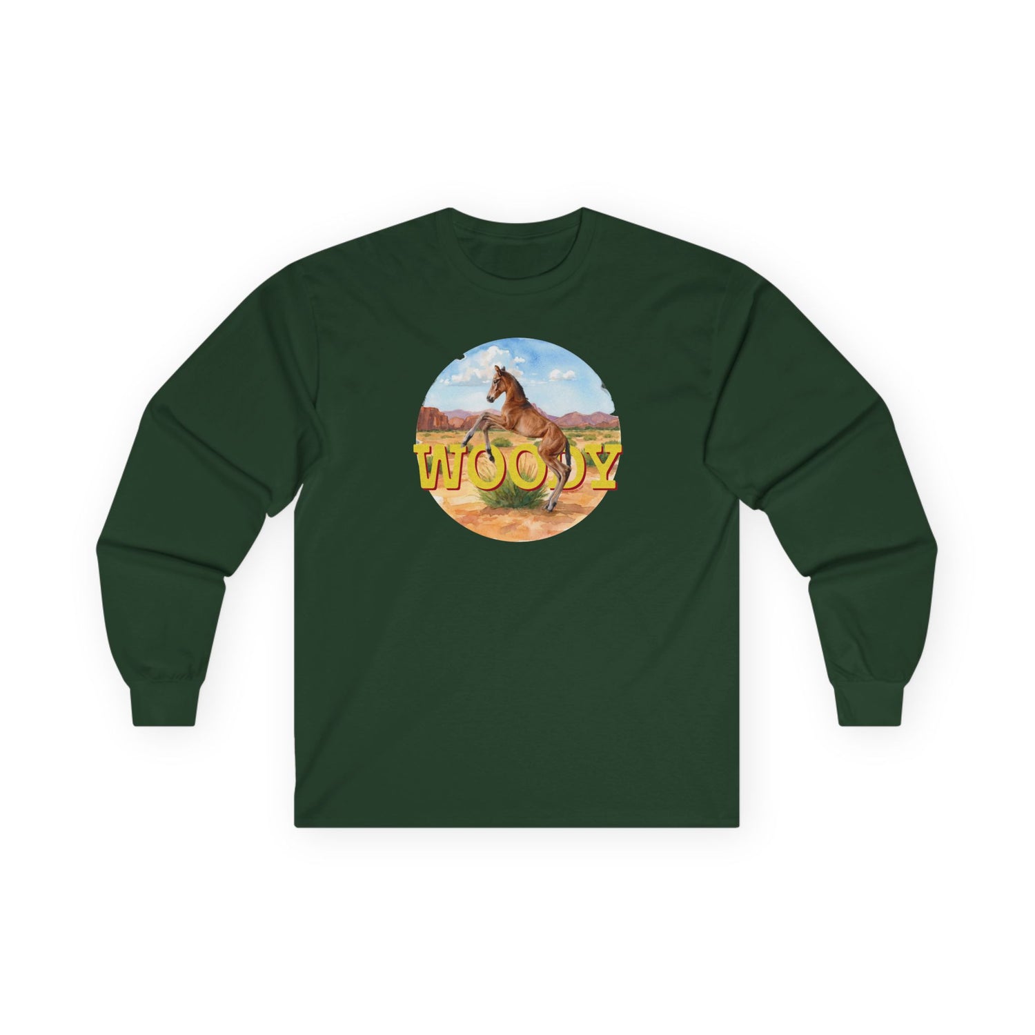 Woody Long Sleeve T-Shirt by Katie Van Slyke® Forest Green