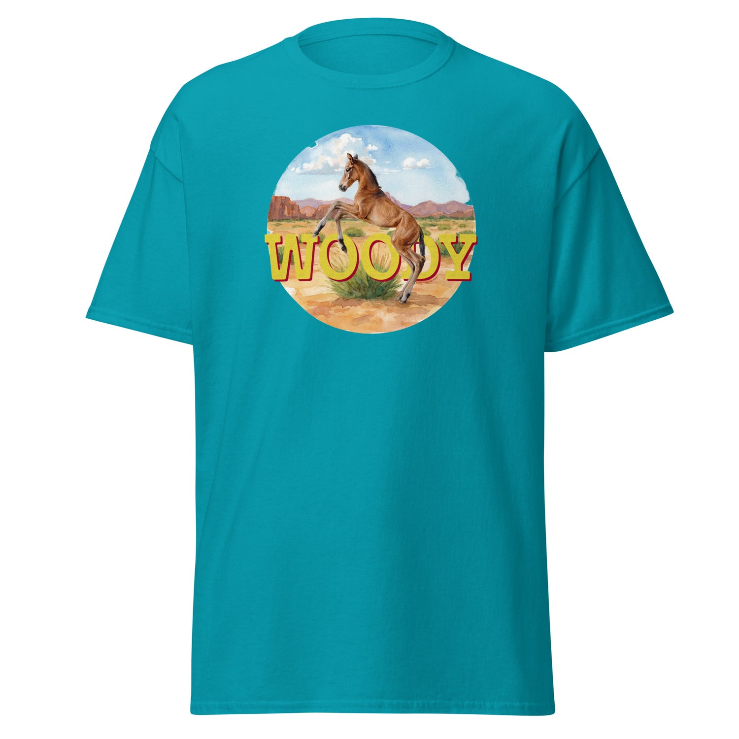 Woody T-Shirt by Katie Van Slyke - Tropical Blue