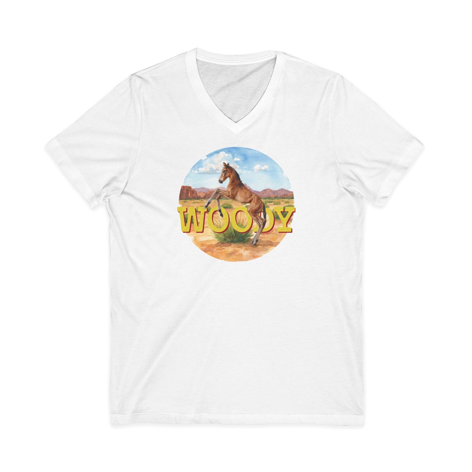 Woody V-Neck T-Shirt by Katie Van Slyke® White