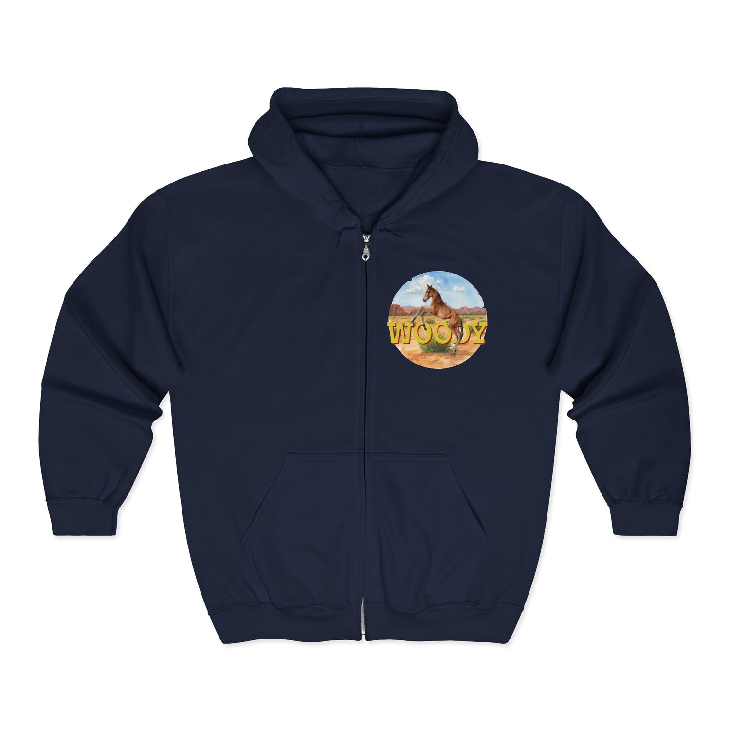 Woody Zip-Up Hoodie by Katie Van Slyke® Navy