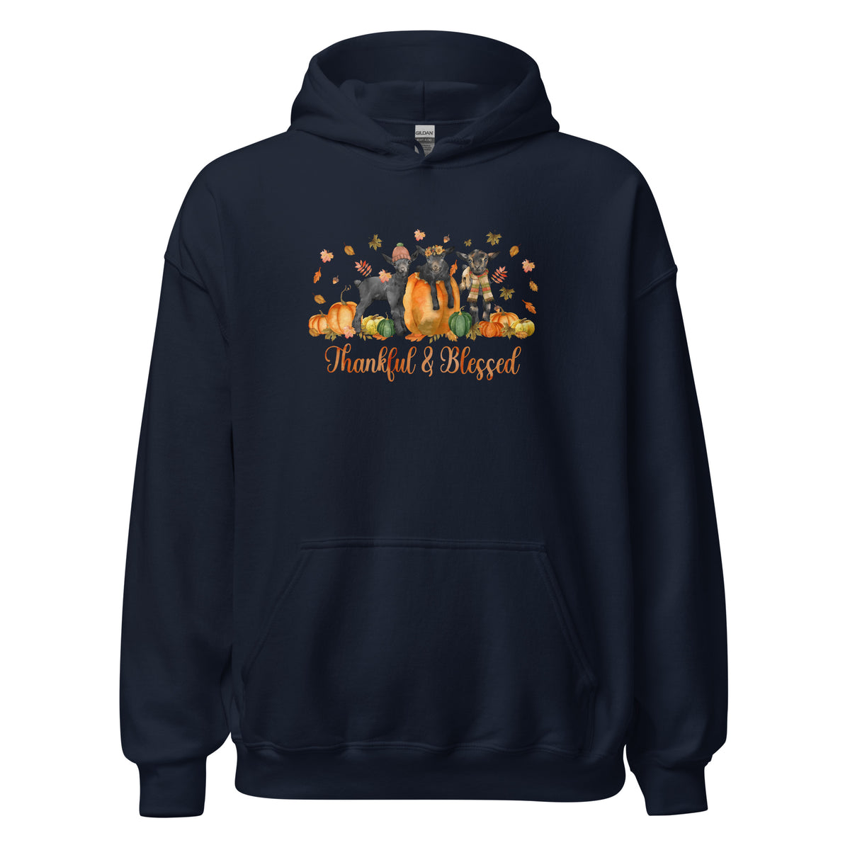 Blessed Goaties Hoodie by Katie Van Slyke - Navy