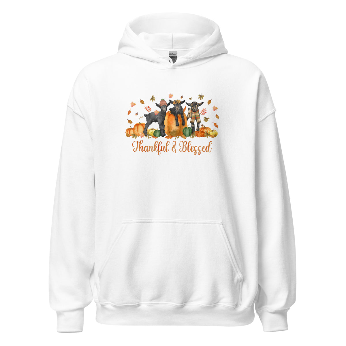 Blessed Goaties Hoodie by Katie Van Slyke - White