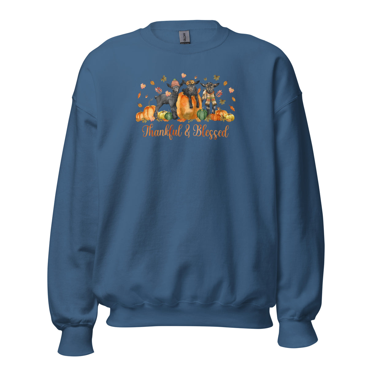 Blessed Goaties Sweatshirt by Katie Van Slyke - Indigo Blue