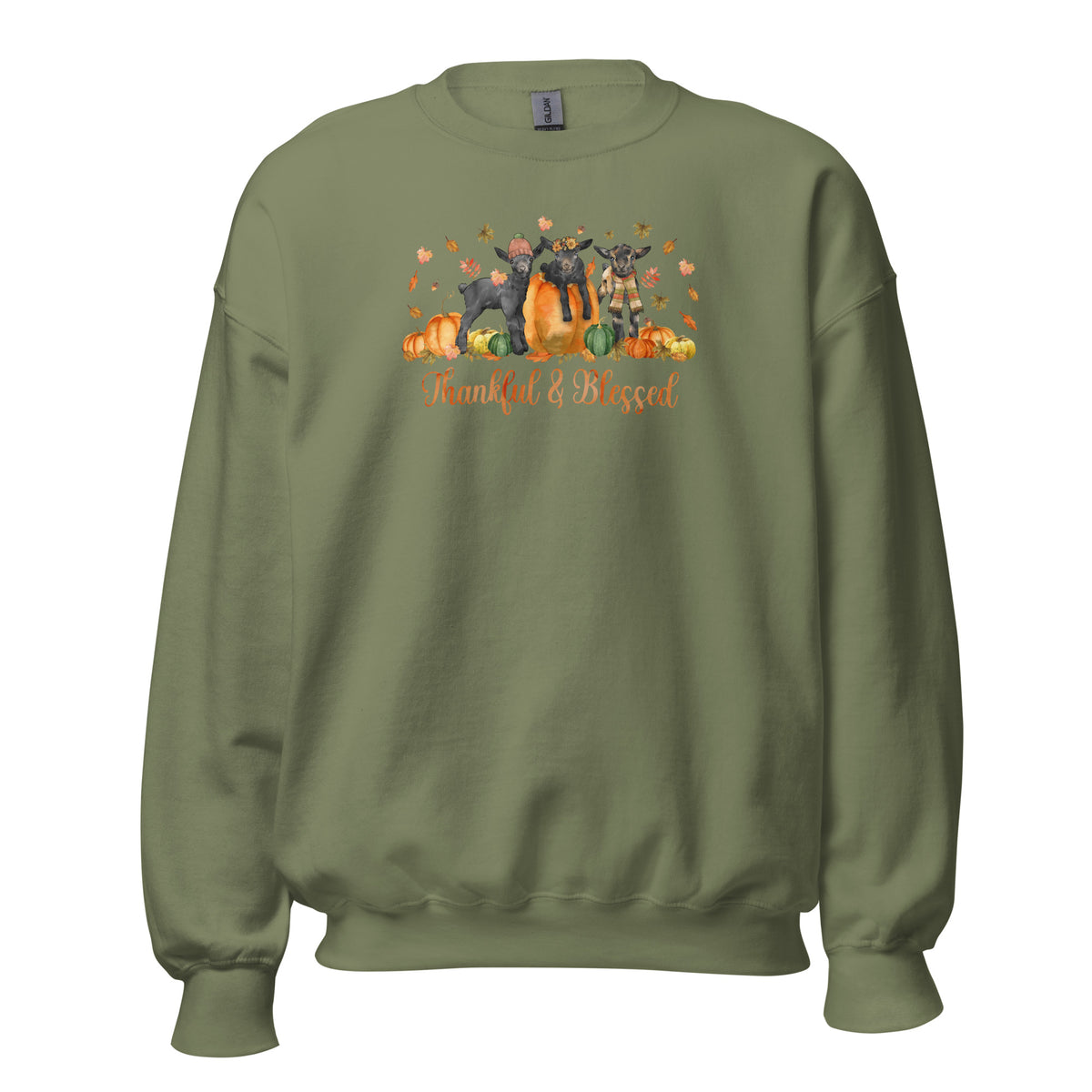 Blessed Goaties Sweatshirt by Katie Van Slyke - Military Green