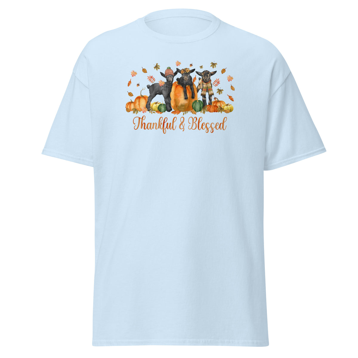 Blessed Goaties T-Shirt by Katie Van Slyke - Light Blue