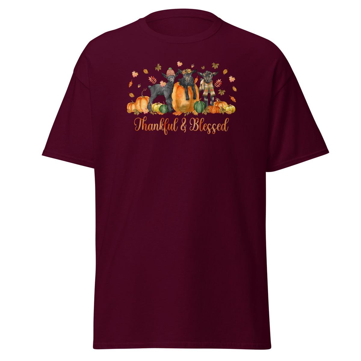 Blessed Goaties T-Shirt by Katie Van Slyke - Maroon