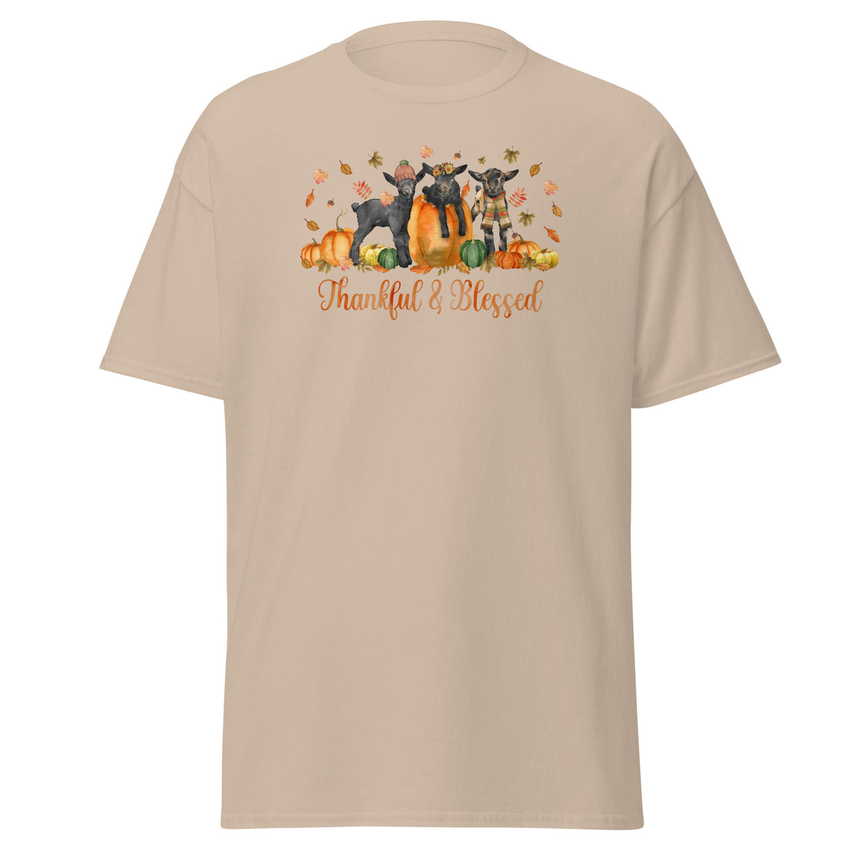 Blessed Goaties T-Shirt by Katie Van Slyke - Sand