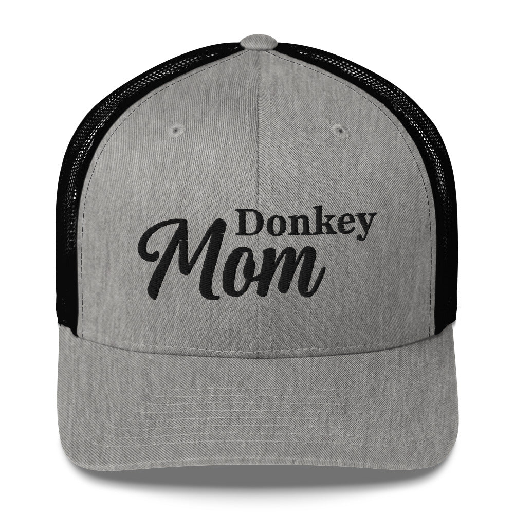 donkey-mom-trucker-hat-by-katie-van-slyke-heather-black