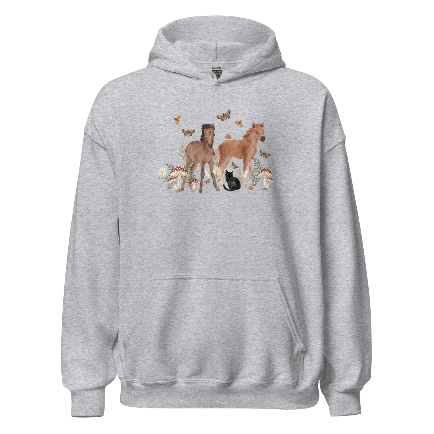 Gidget and Ginny Hoodie by Katie Van Slyke - Sport Grey