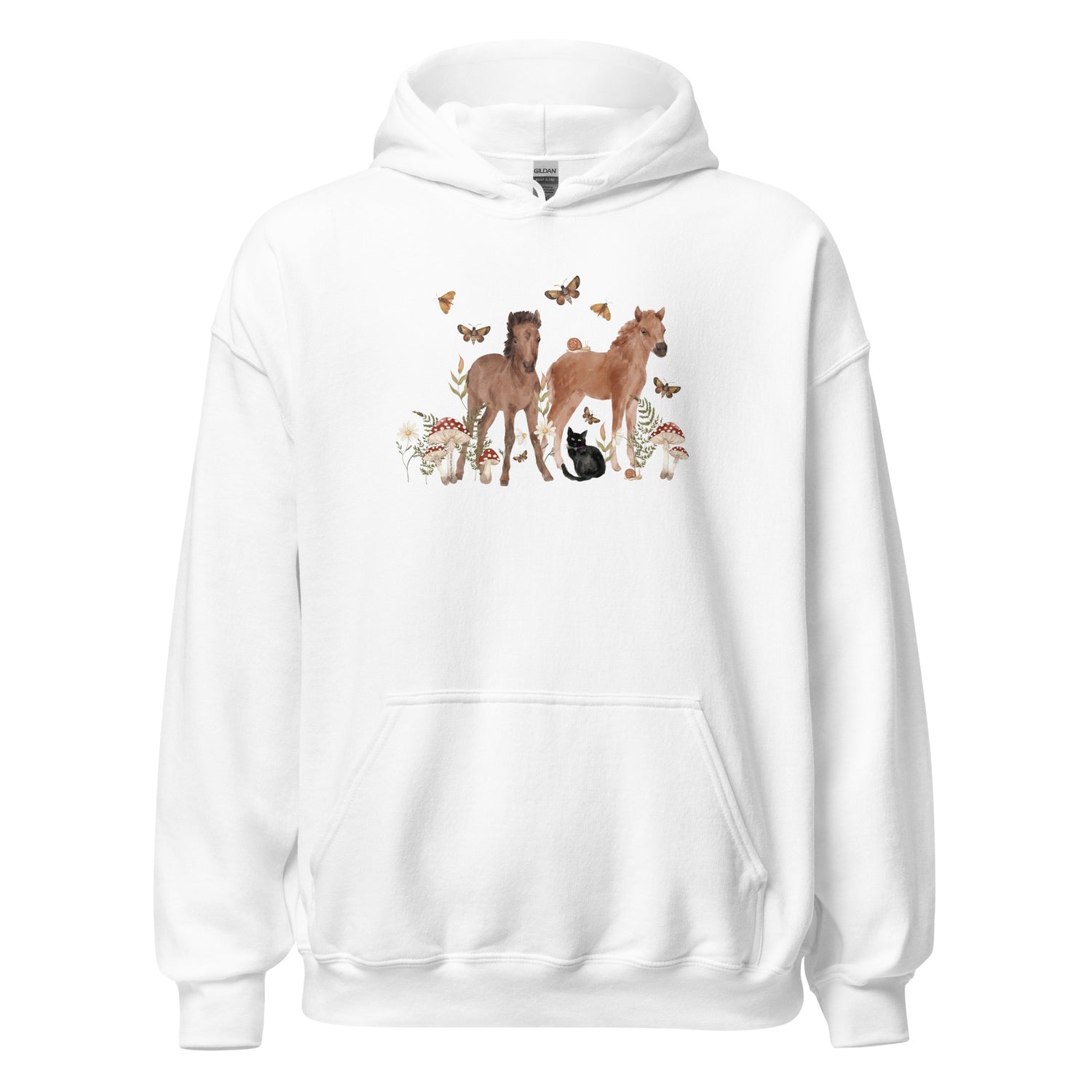 Gidget and Ginny Hoodie by Katie Van Slyke - White