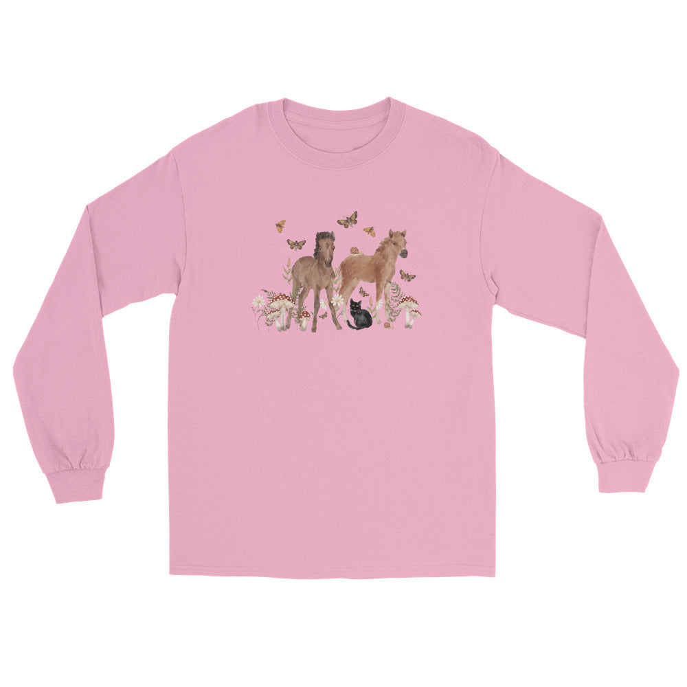 Gidget and Ginny Long Sleeve T-Shirt by Katie Van Slyke - Light Pink
