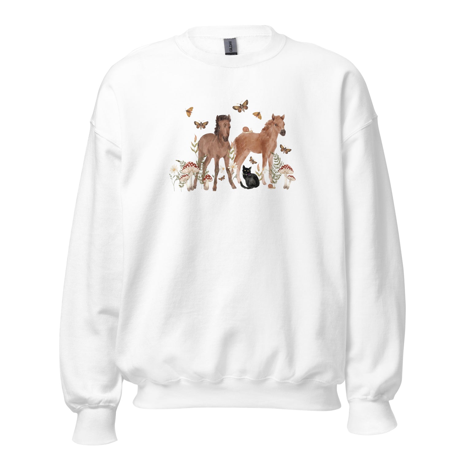 Gidget and Ginny Sweatshirt by Katie Van Slyke - White