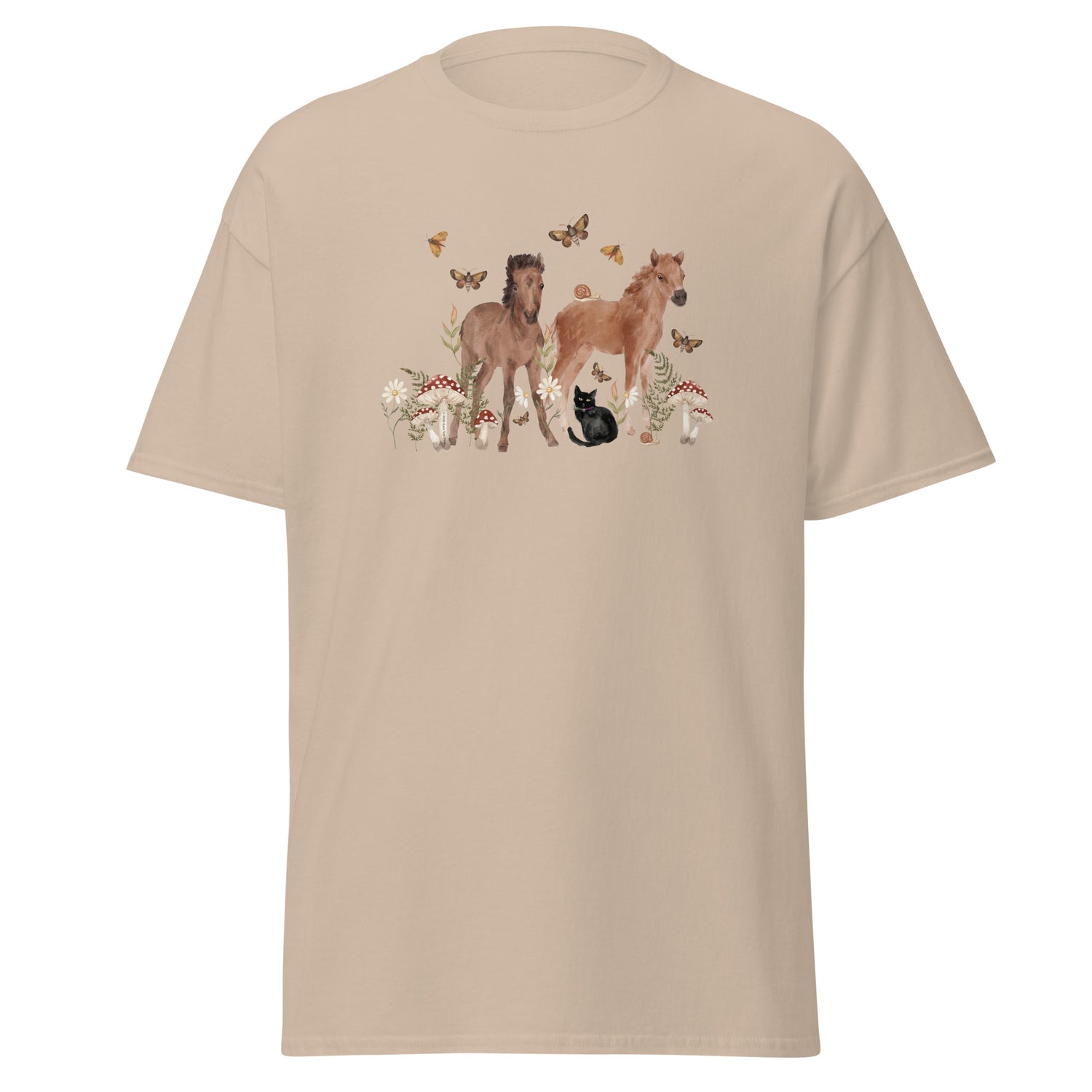 Gidget and Ginny T-Shirt by Katie Van Slyke - Sand