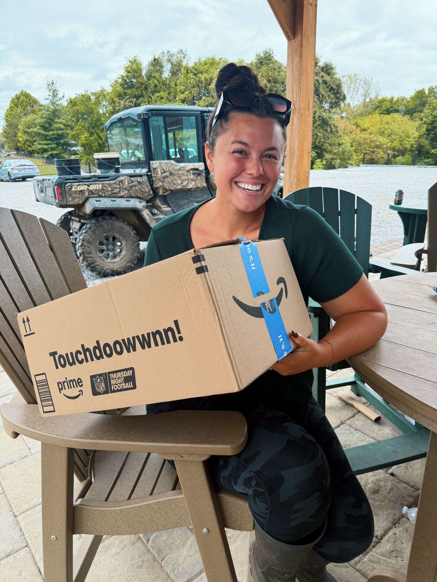 katie with amazon box