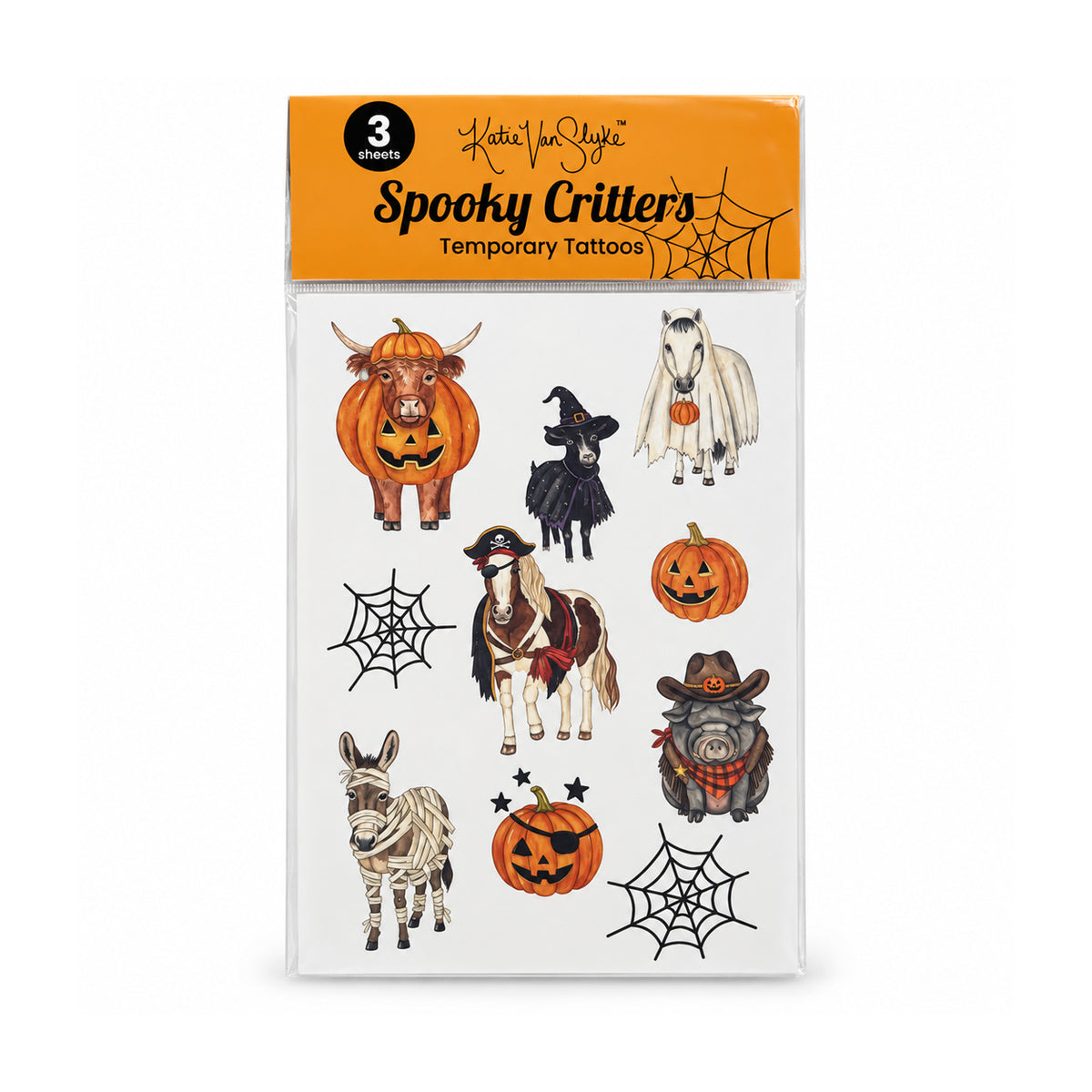 Spooky Crew Tattoo Sheet 3-Pack by Katie Van Slyke®