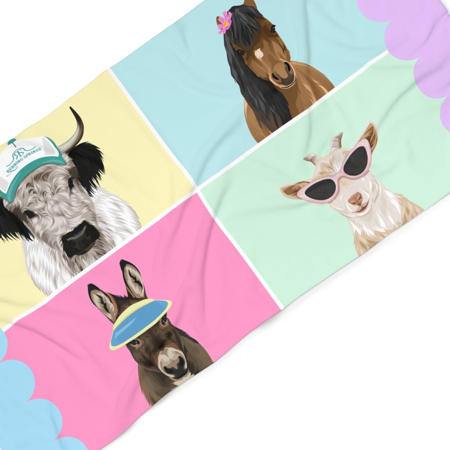 Farm Friends Beach Towel by Katie Van Slyke