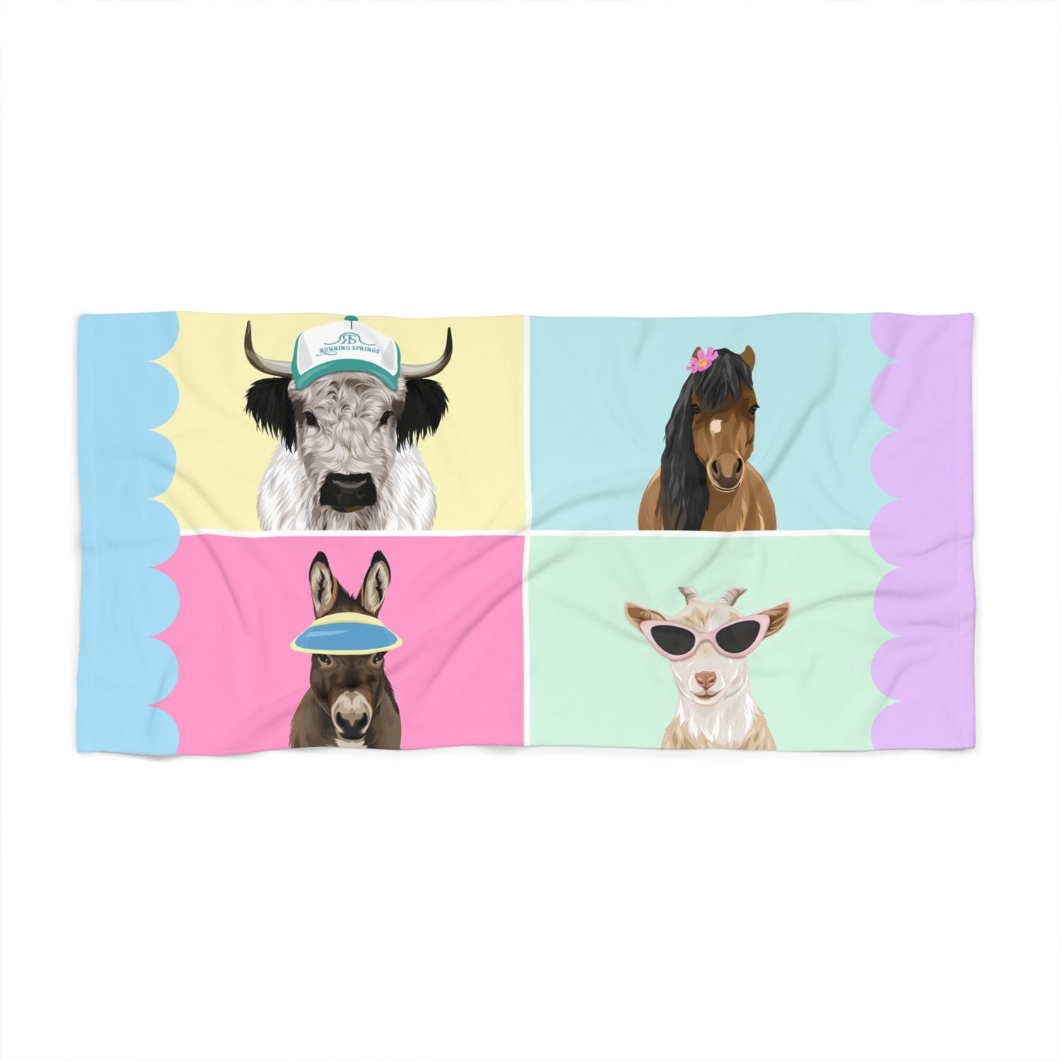 Farm Friends Beach Towel by Katie Van Slyke