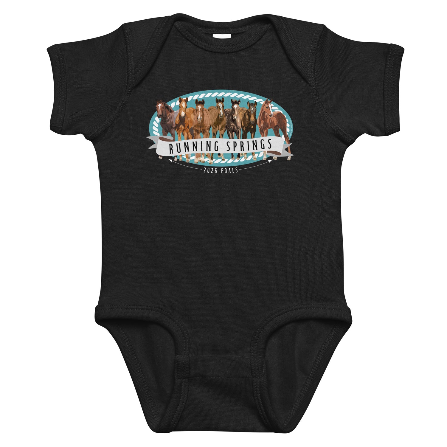 KIDS 2026 Foals Lineup Onesie by Katie Van Slyke - Black
