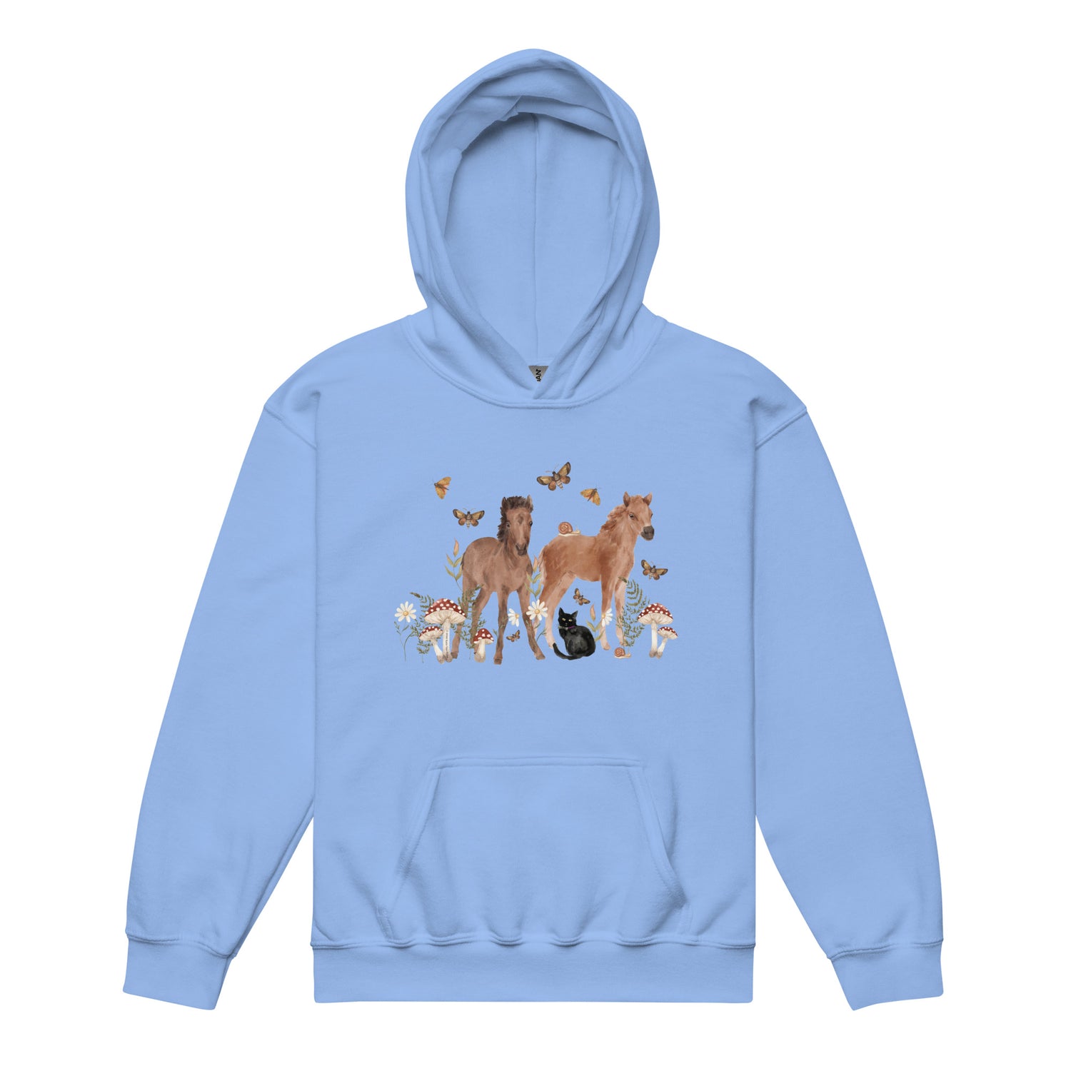 KIDS Gidget and Ginny Hoodie by Katie Van Slyke - Carolina Blue