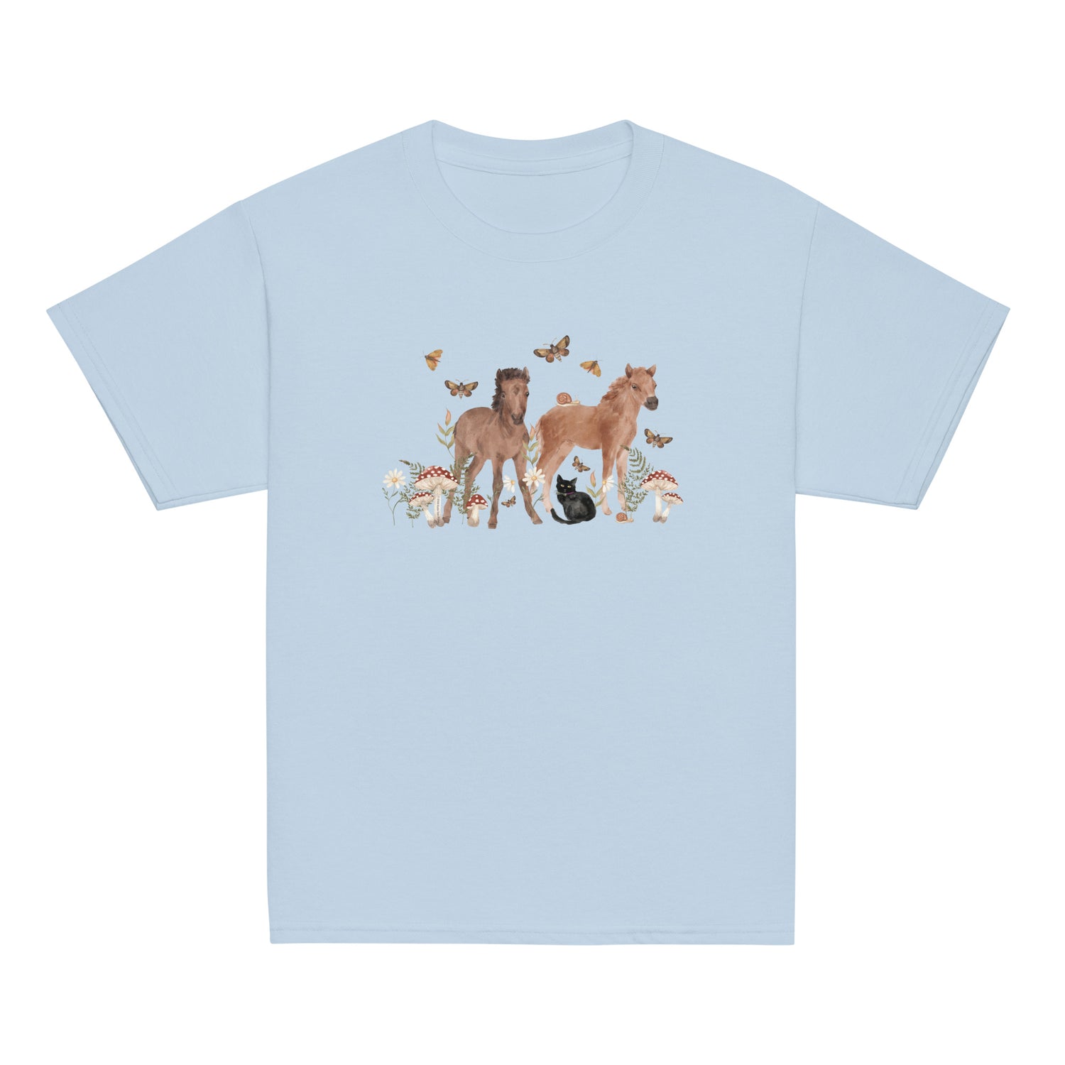 KIDS Gidget and Ginny T-Shirt by Katie Van Slyke - Light Blue