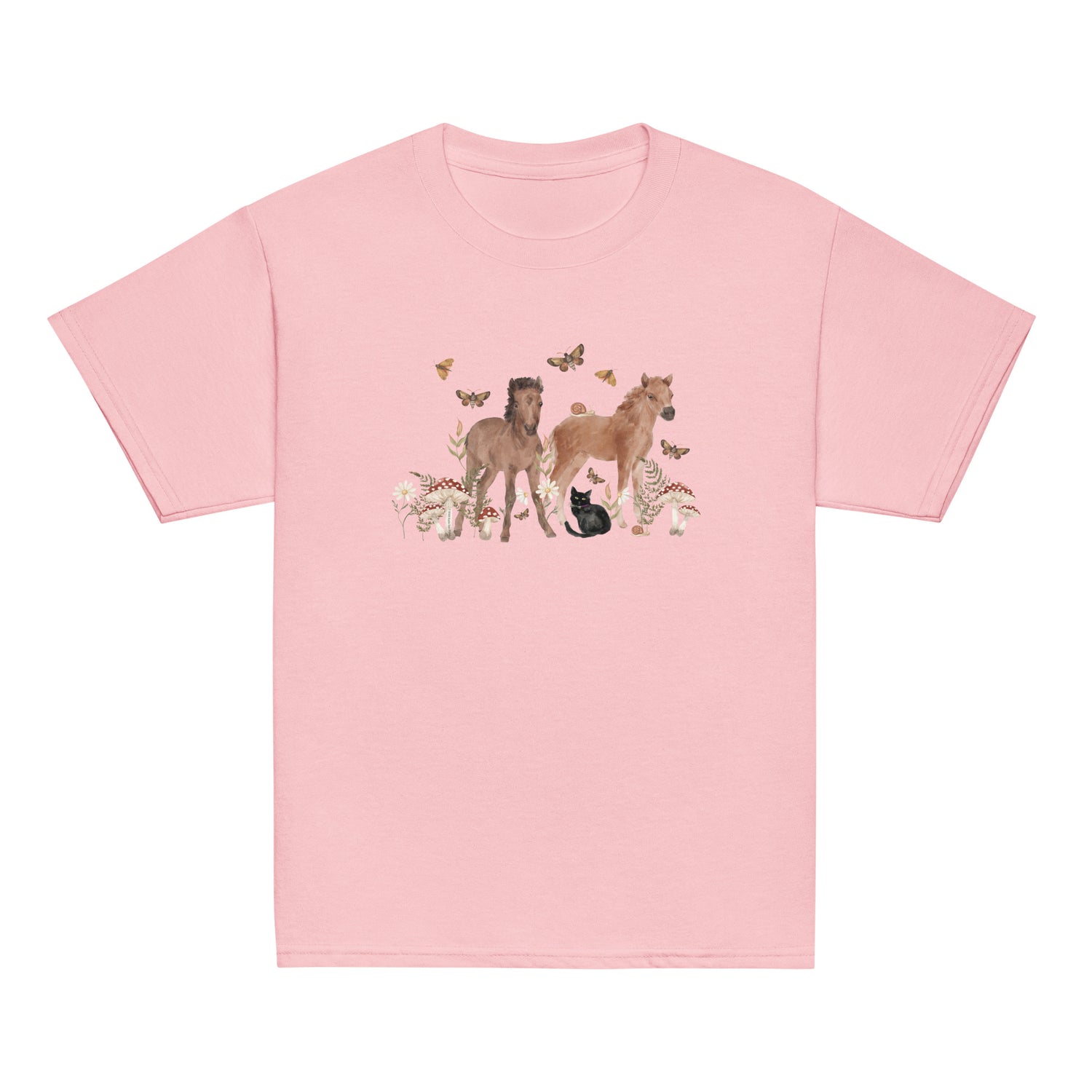 KIDS Gidget and Ginny T-Shirt by Katie Van Slyke - Light Pink