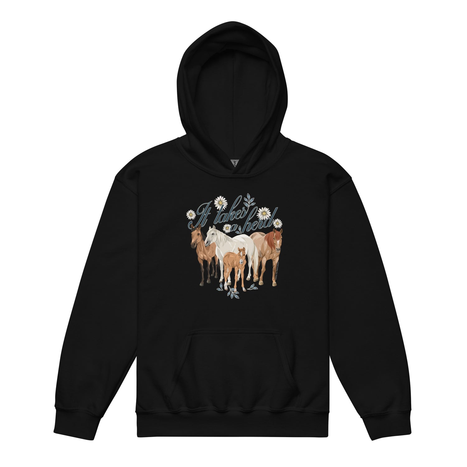 kids-it-takes-a-herd-hoodie-by-katie-van-slyke-black