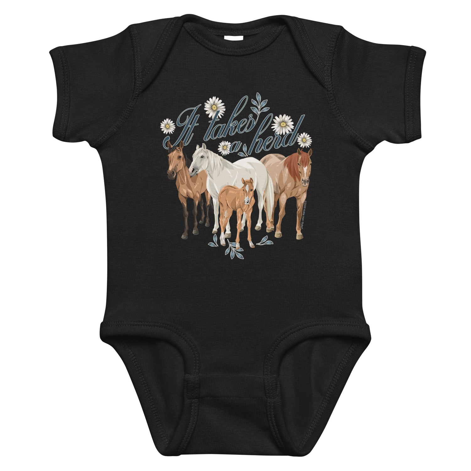 kids-it-takes-a-herd-onesie-by-katie-van-slyke-black